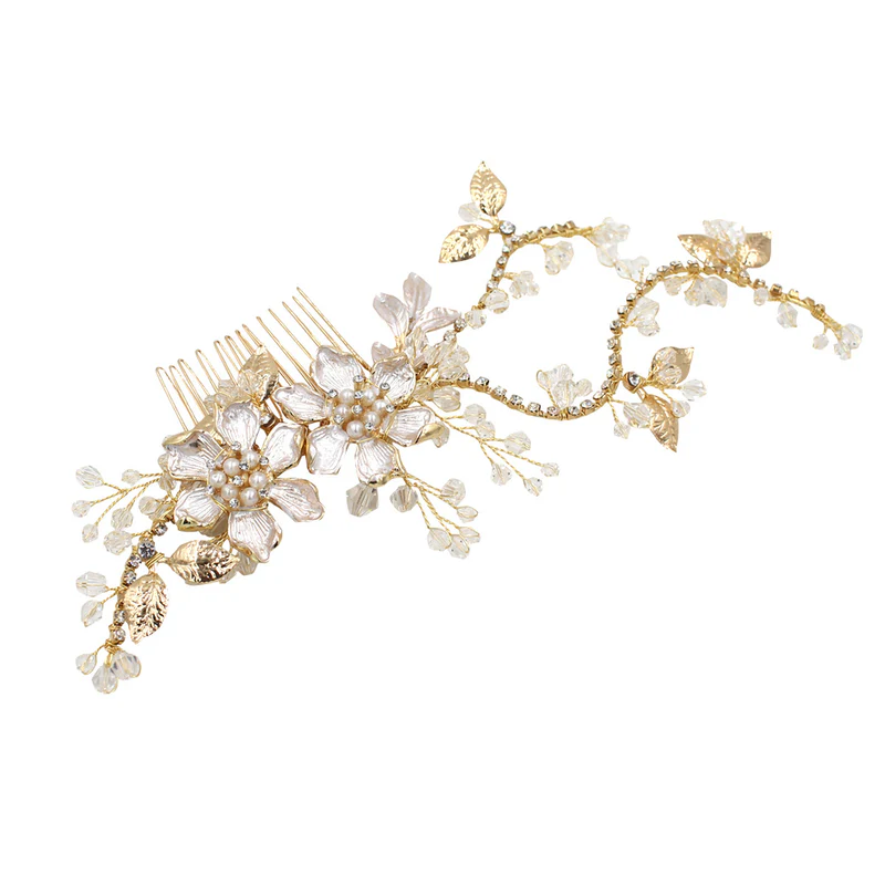 Goldene Blumen Hochzeit Kopfbedeckung