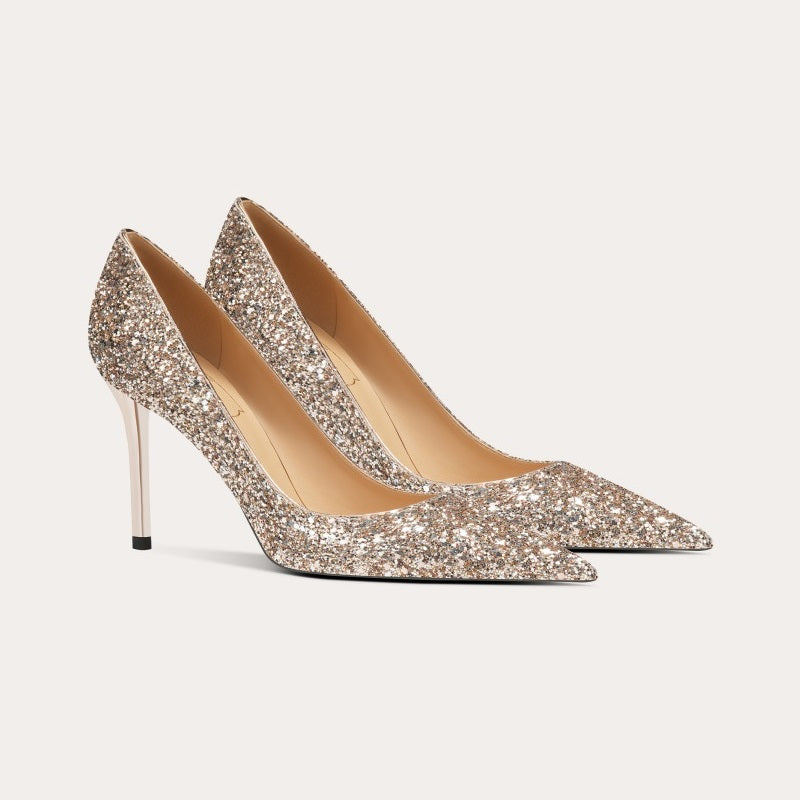 Atemberaubende High Heels mit Kristallen Hochzeitsschuhe