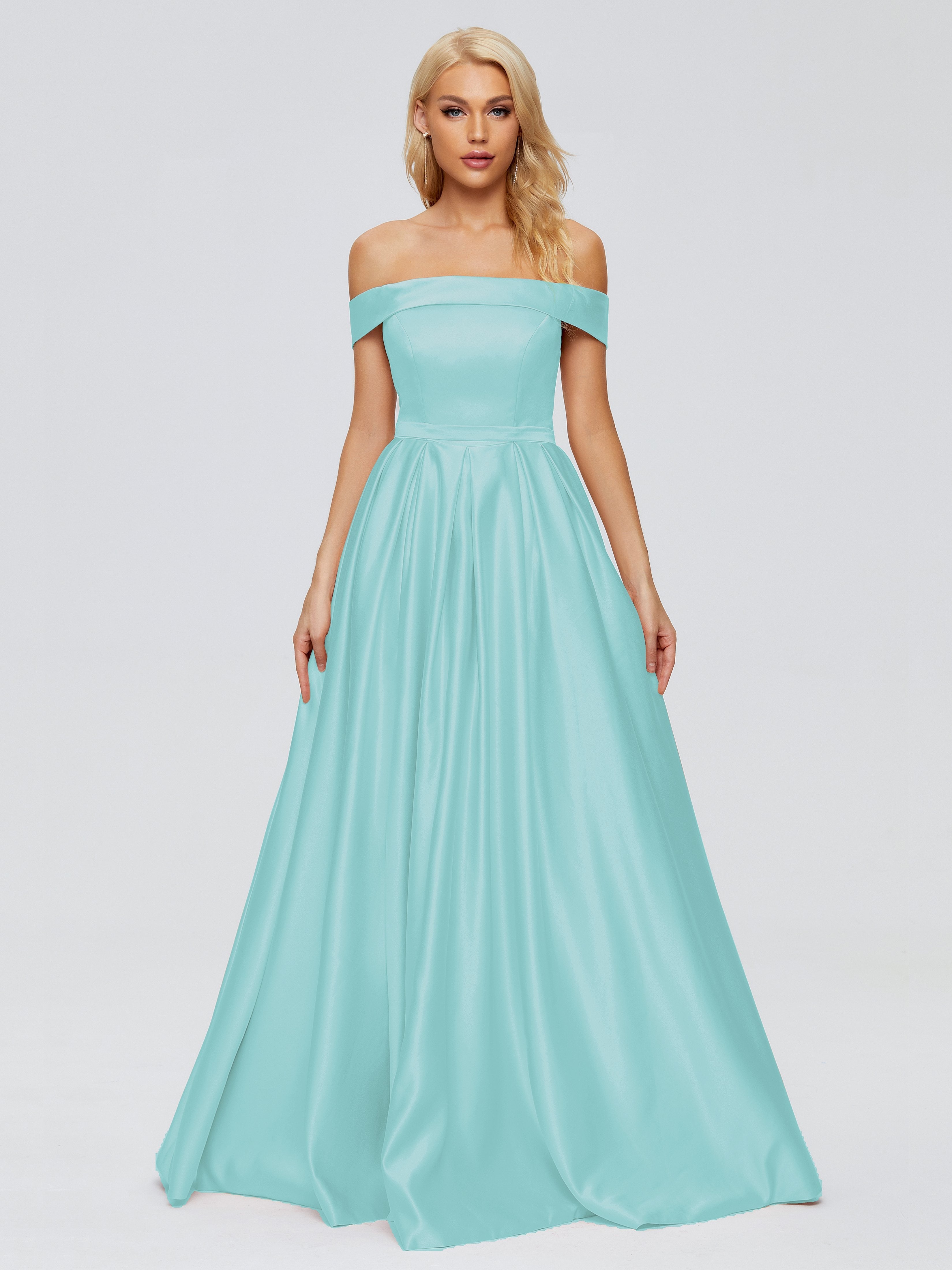 Annabelle Trägerlos Schlitz Satin Partykleid