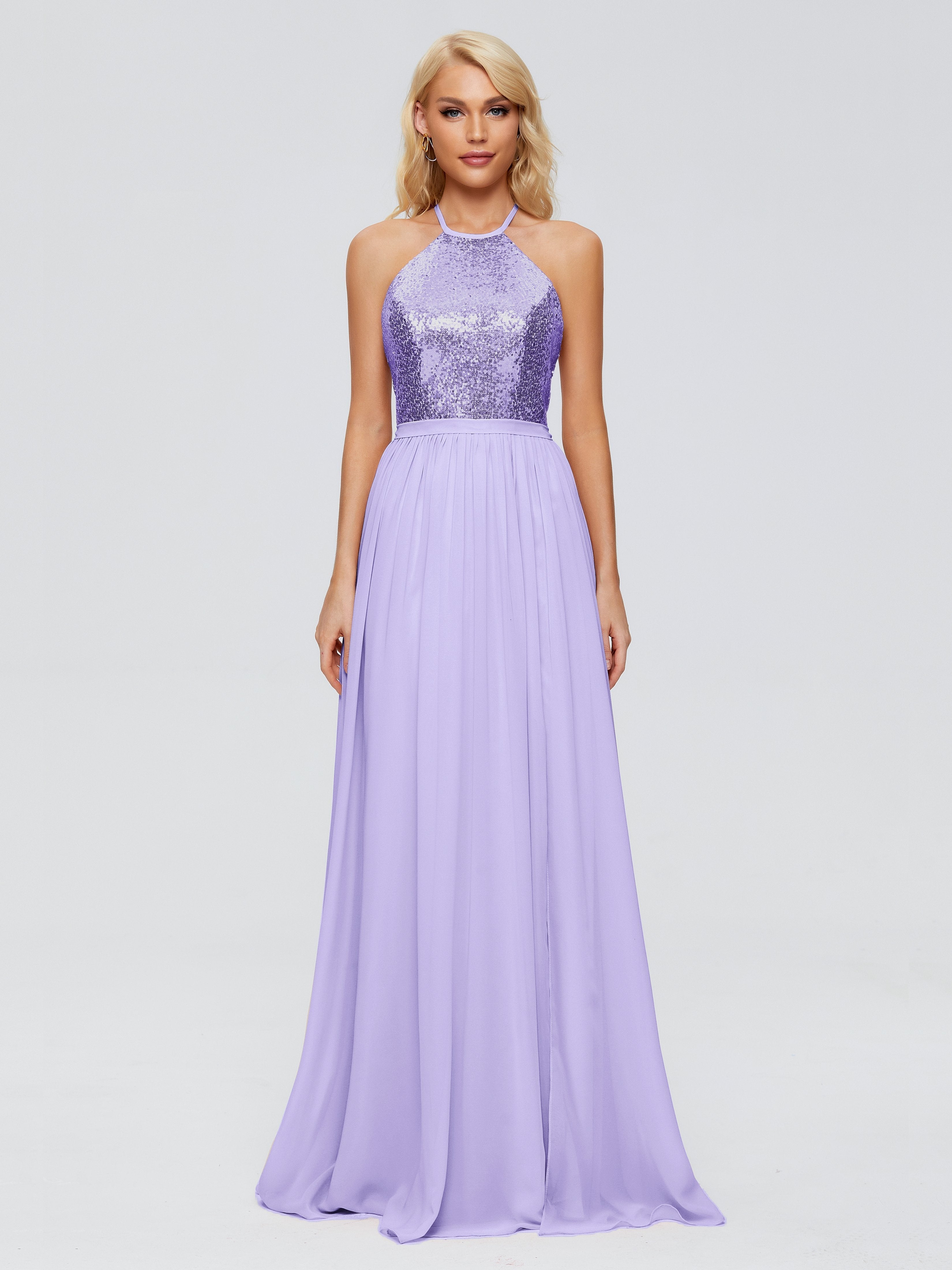 Jasmine Neckholder Spitze Pailletten Partykleid