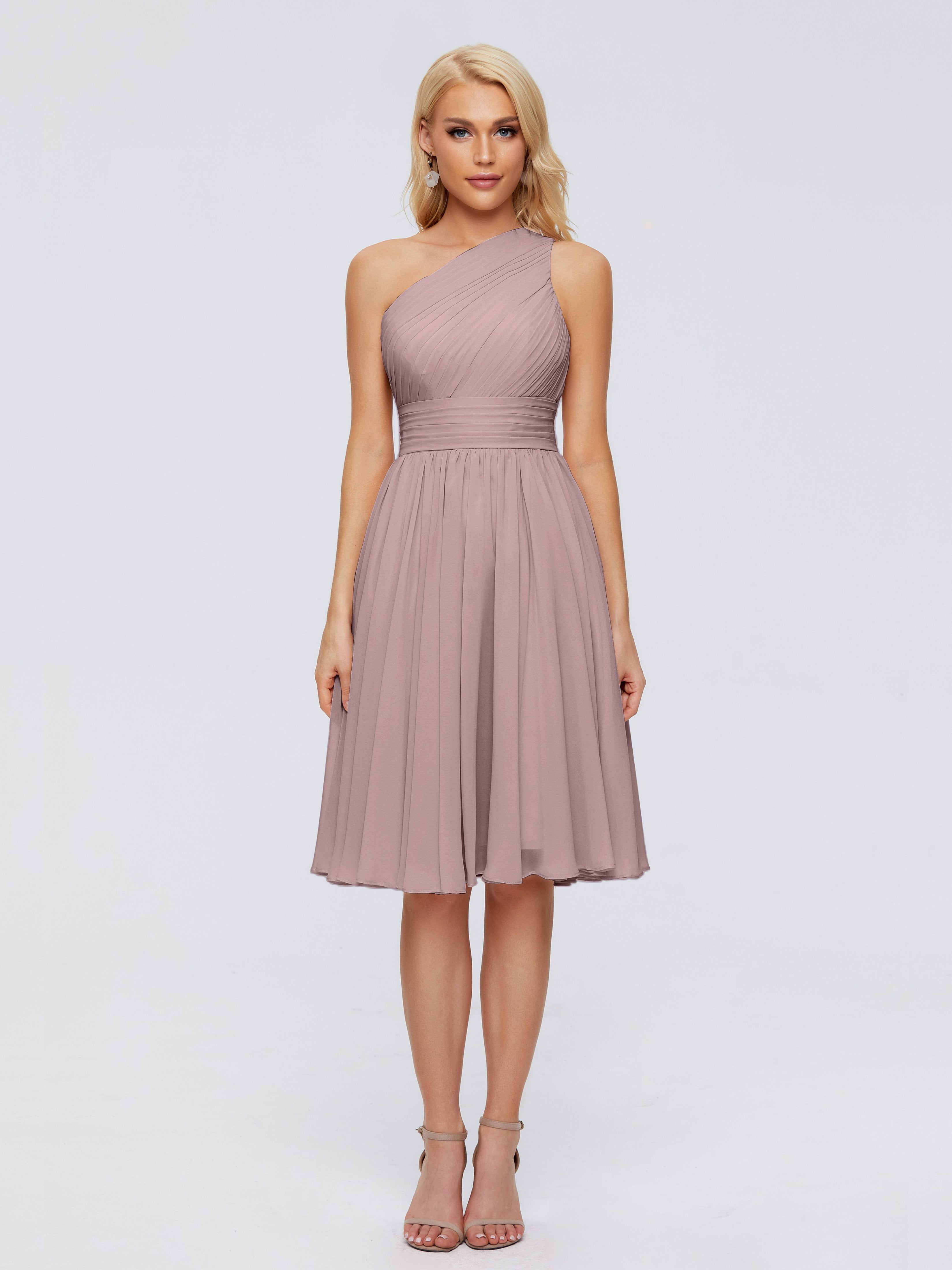 Kimberly One Shoulder Kurze Brautjungfernkleider