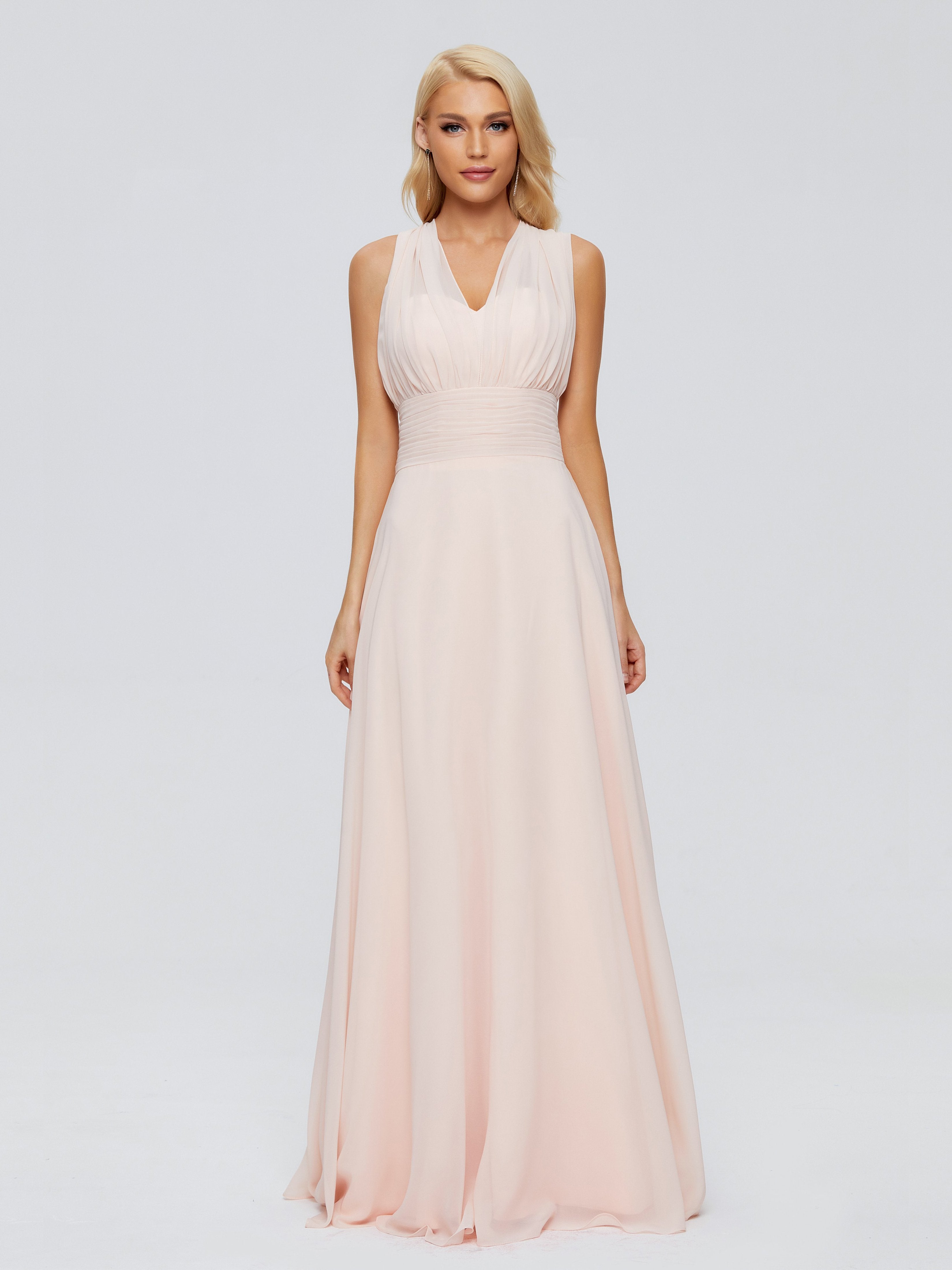 Ximena A-Linie Träger Band Chiffon Brautjungfernkleider