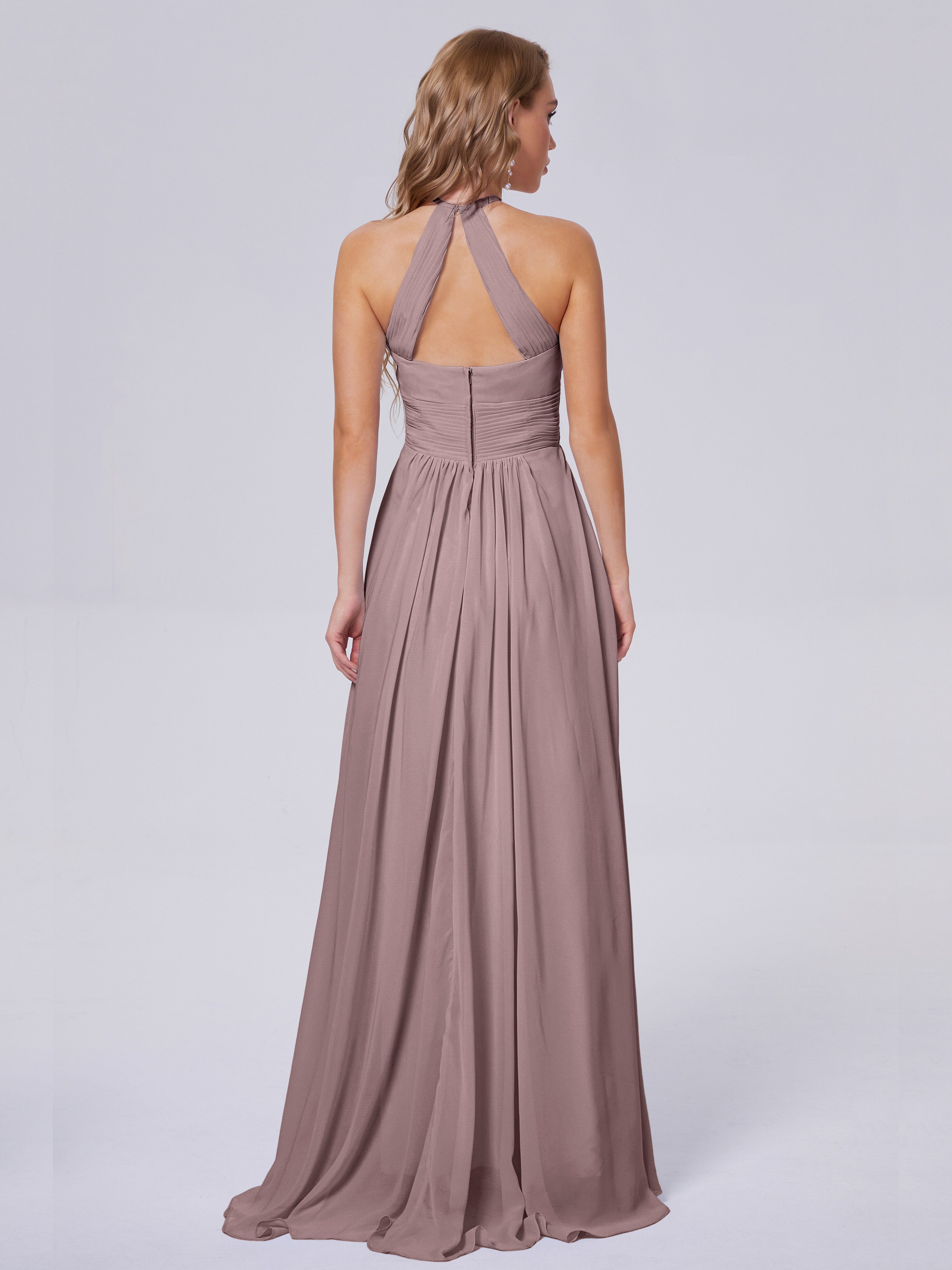 Adaline Awesome Neckholder Chiffon Brautjungfernkleider