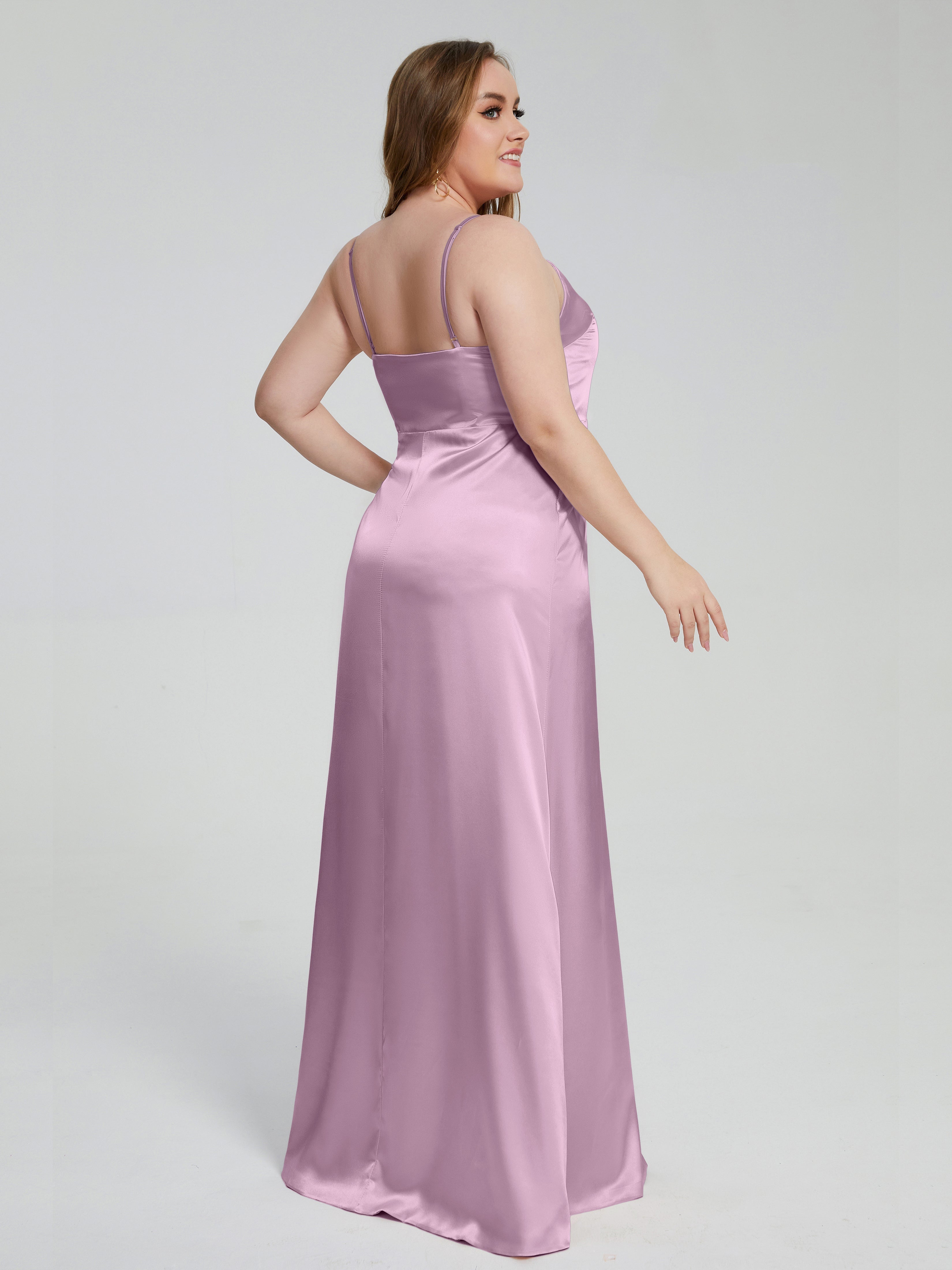 Adelyn Sexy Weichem Satin Brautjungfernkleider in Übergröße