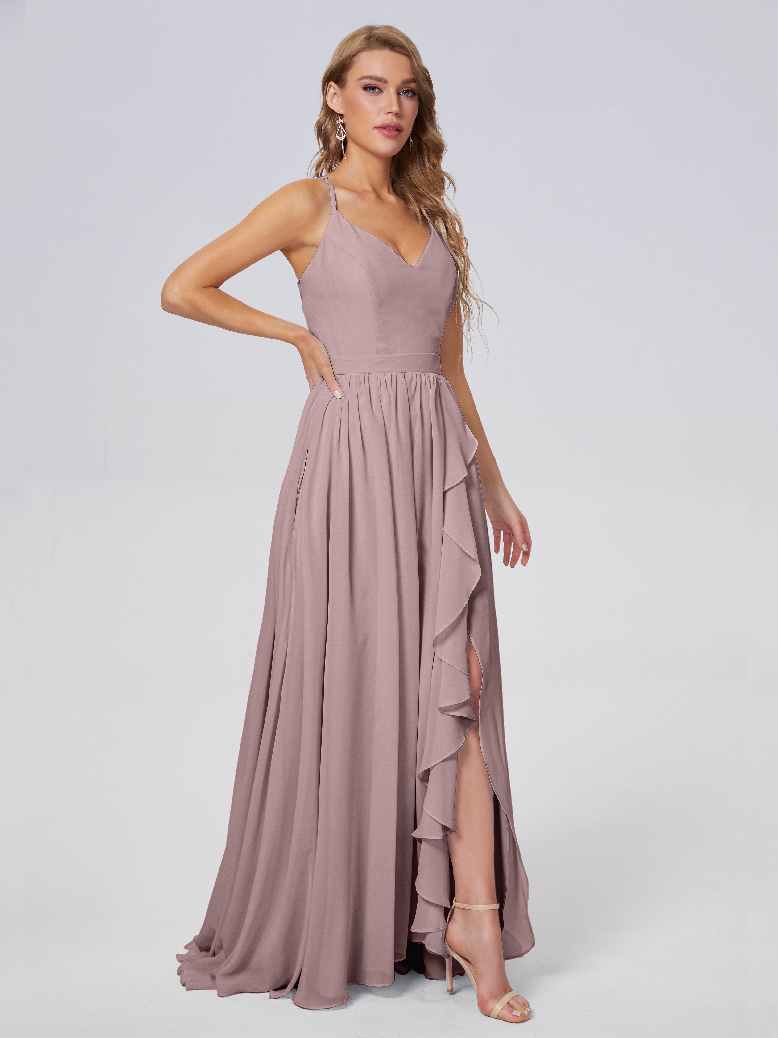 Teagan Asymmetrisch Chiffon-Brautjungfernkleider