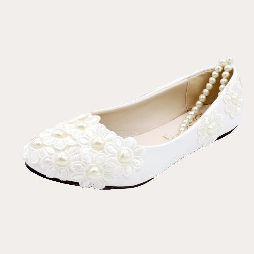 Süßes Herz Perle kleine Blume Hochzeit Schuhe