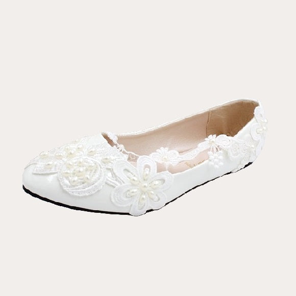 Süße Prinzessin Spitze Schmetterling Quaste schräge Kette Perle Blume Hochzeit Schuhe