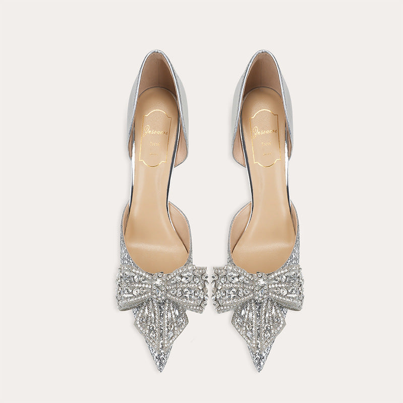 Atemberaubende High Heels mit Diamanten Hochzeitsschuhe