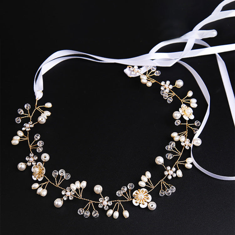 Perle Floral Hochzeit Stirnband