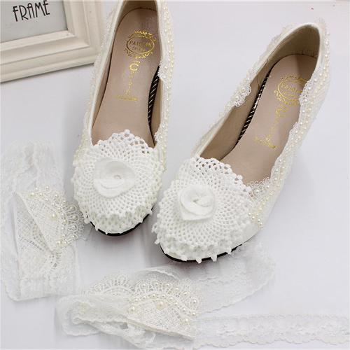 Vintage Fischernetz Blume Perle Welle Hochzeit Schuhe