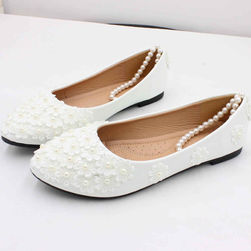 Süße Perle verschönert Blume Cluster Hochzeit Schuhe