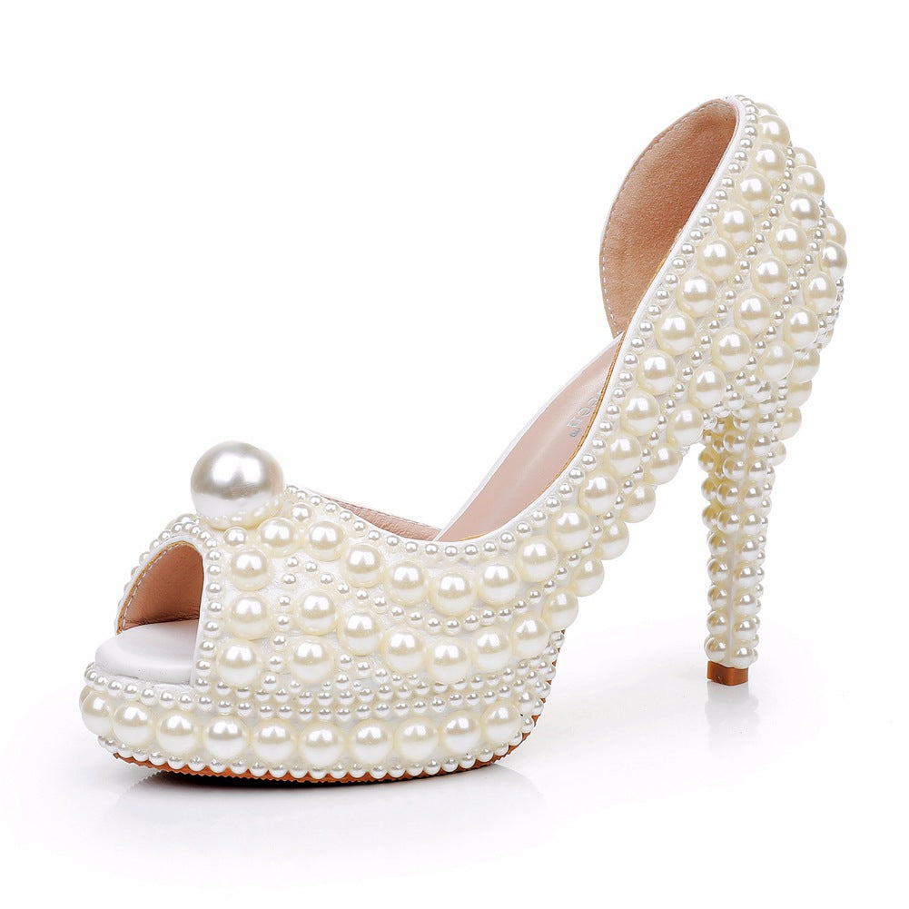 Fischmaul Perle Hochzeit Schuhe