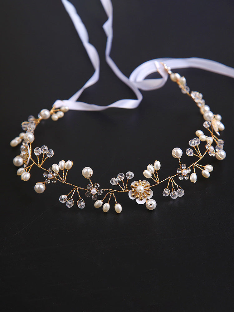 Perle Floral Hochzeit Stirnband