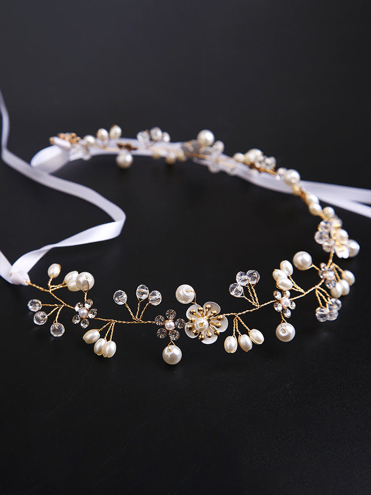 Perle Floral Hochzeit Stirnband