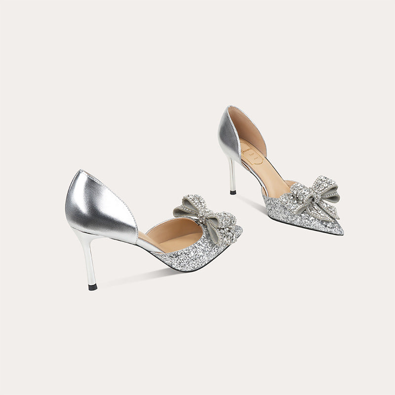 Atemberaubende High Heels mit Diamanten Hochzeitsschuhe