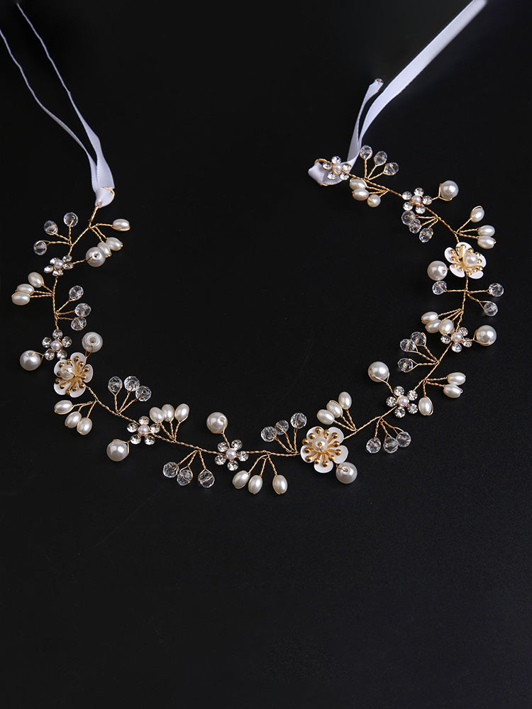 Perle Floral Hochzeit Stirnband