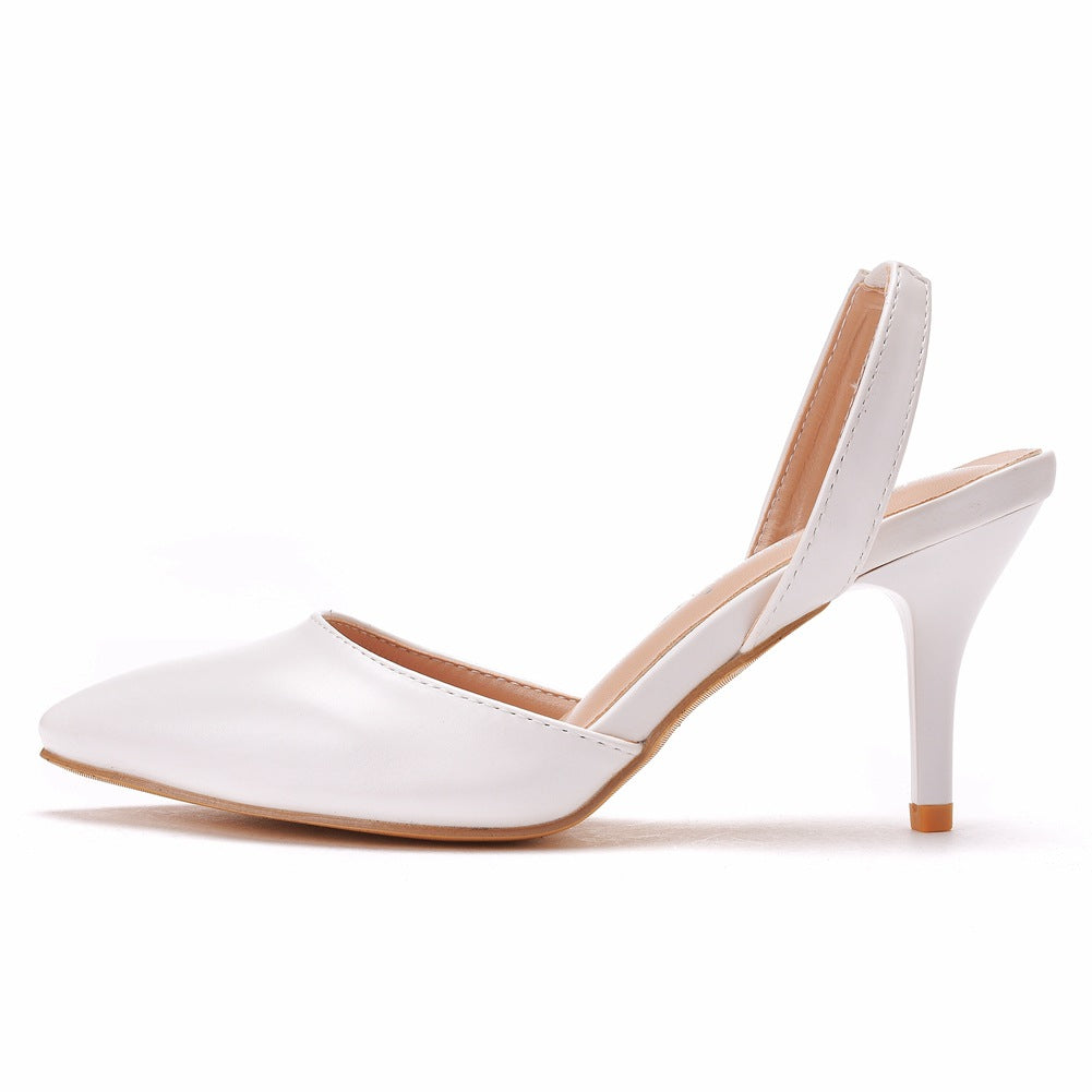 Kurz Elegant Spitz Zulaufender Slingback High Heels