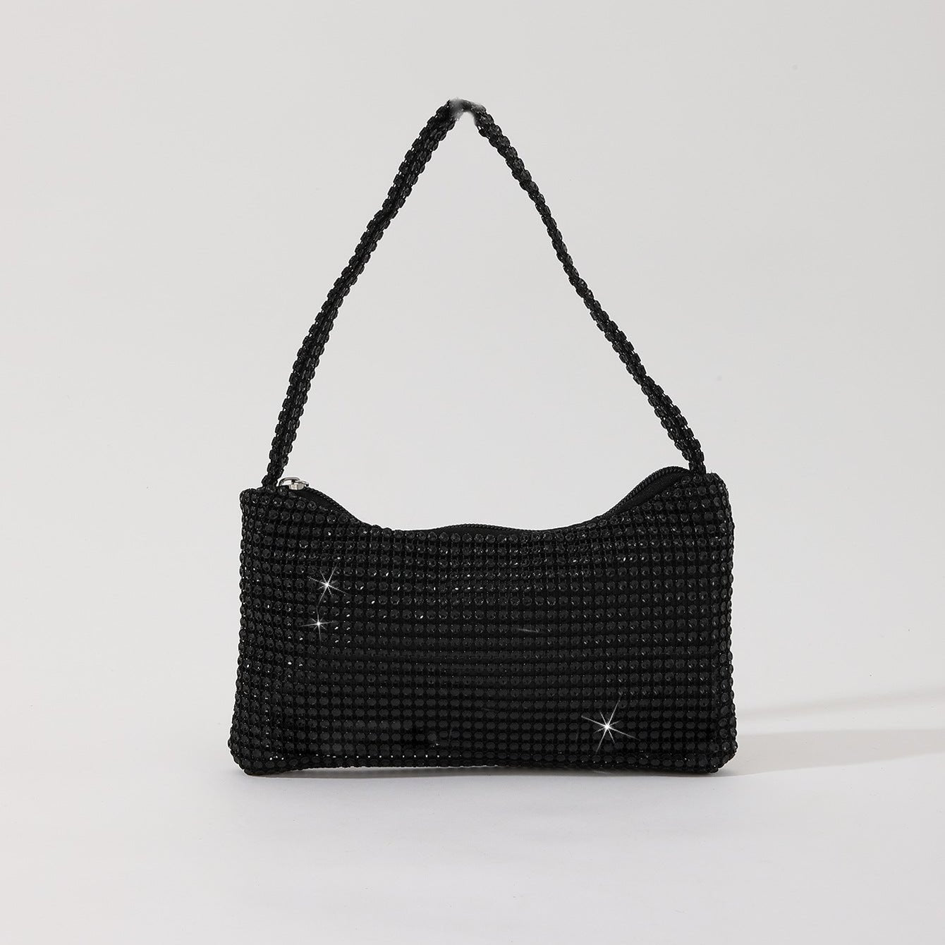 Solide Farbe Imitational Rhinestone Glittering Abendtasche