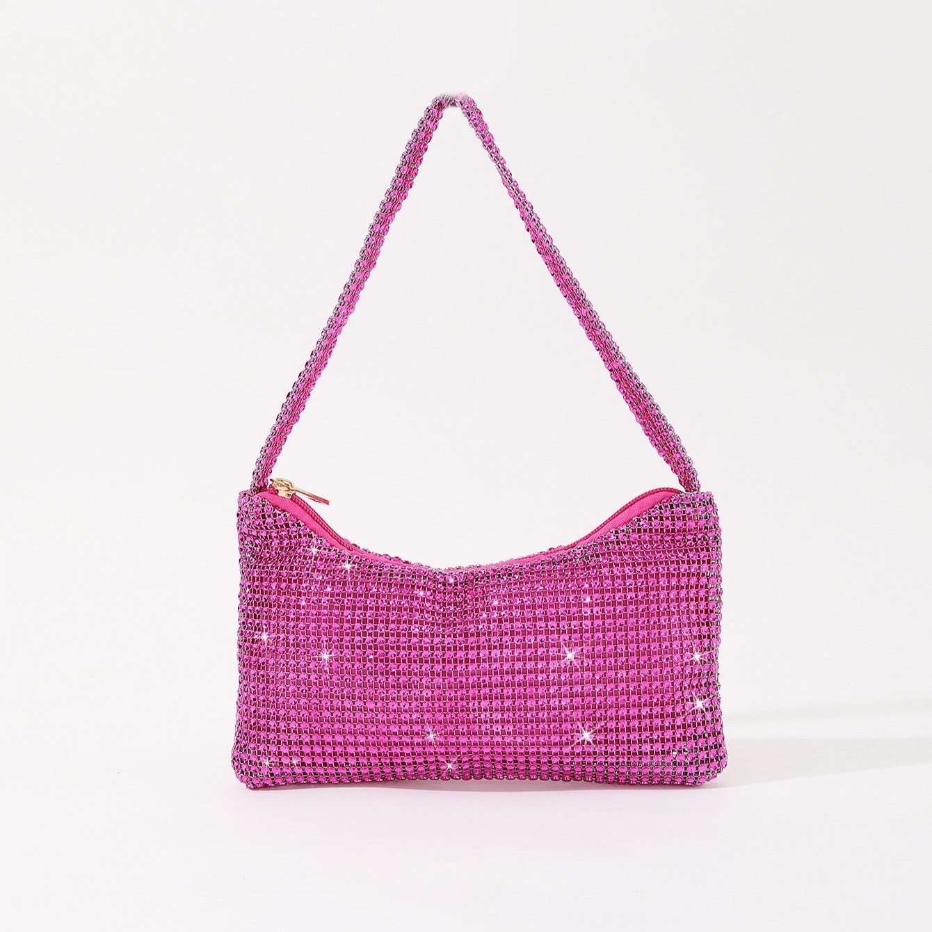 Solide Farbe Imitational Rhinestone Glittering Abendtasche