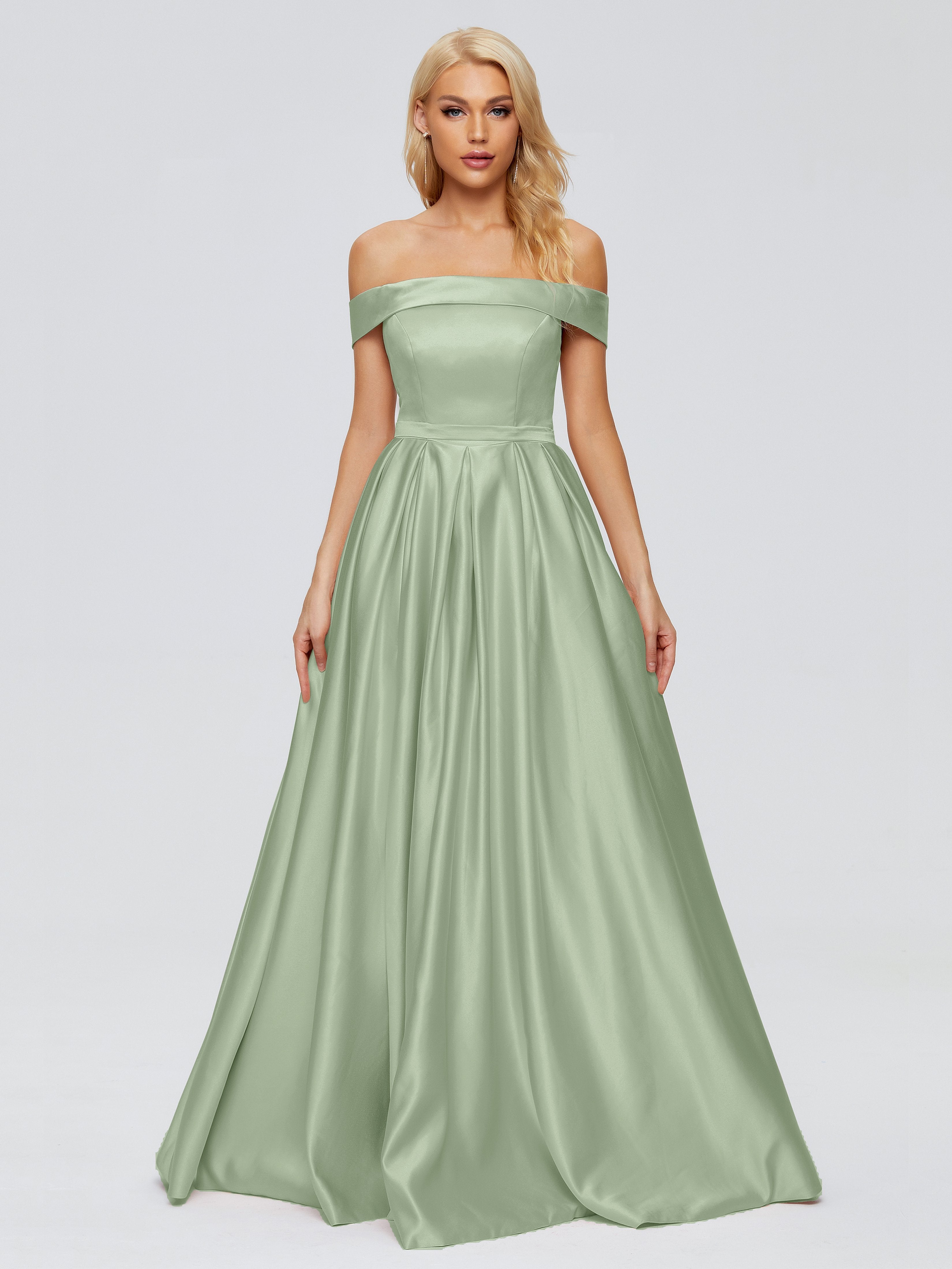 Annabelle Trägerlos Schlitz Satin Partykleid