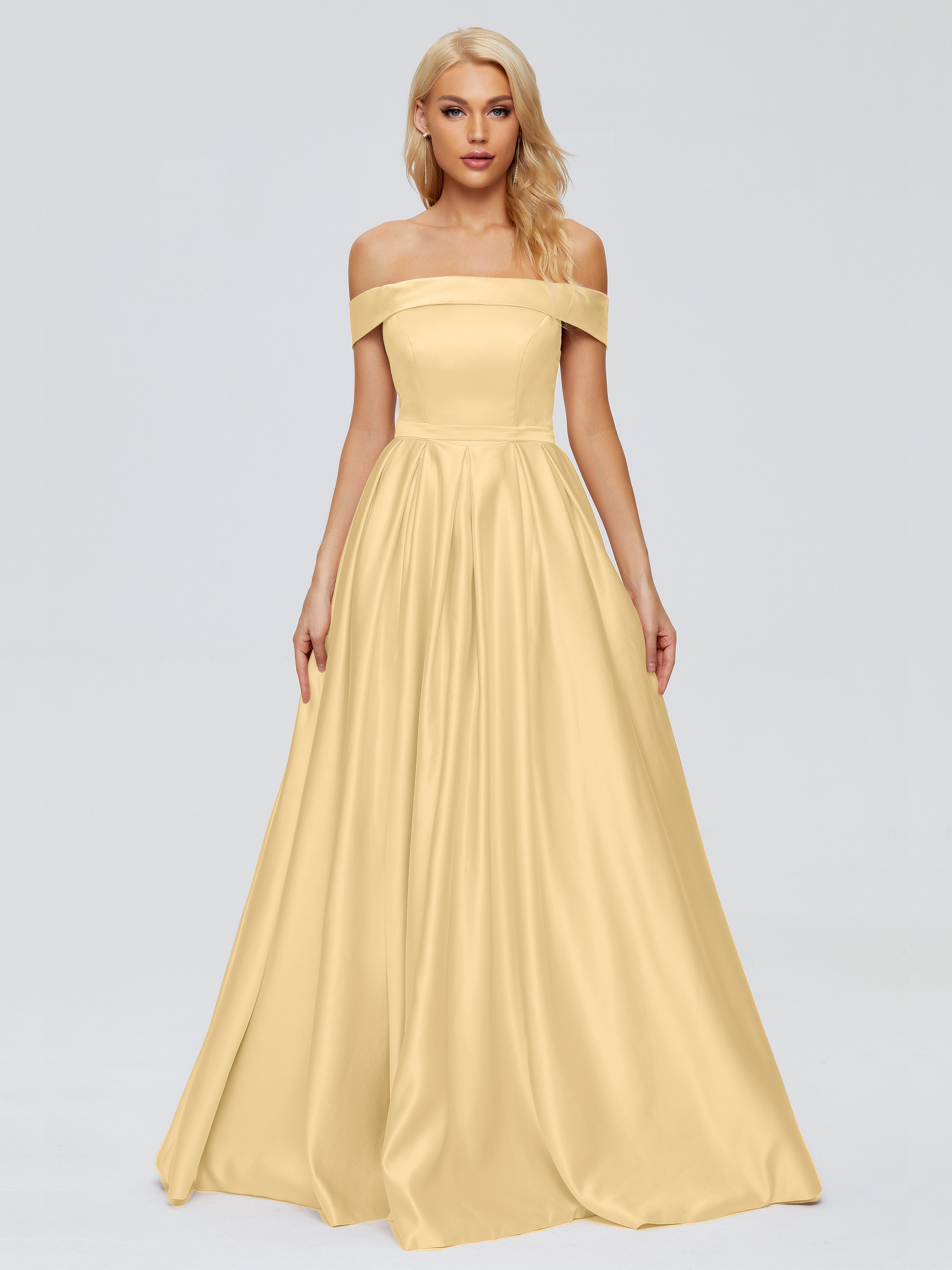 Annabelle Trägerlos Schlitz Satin Partykleid