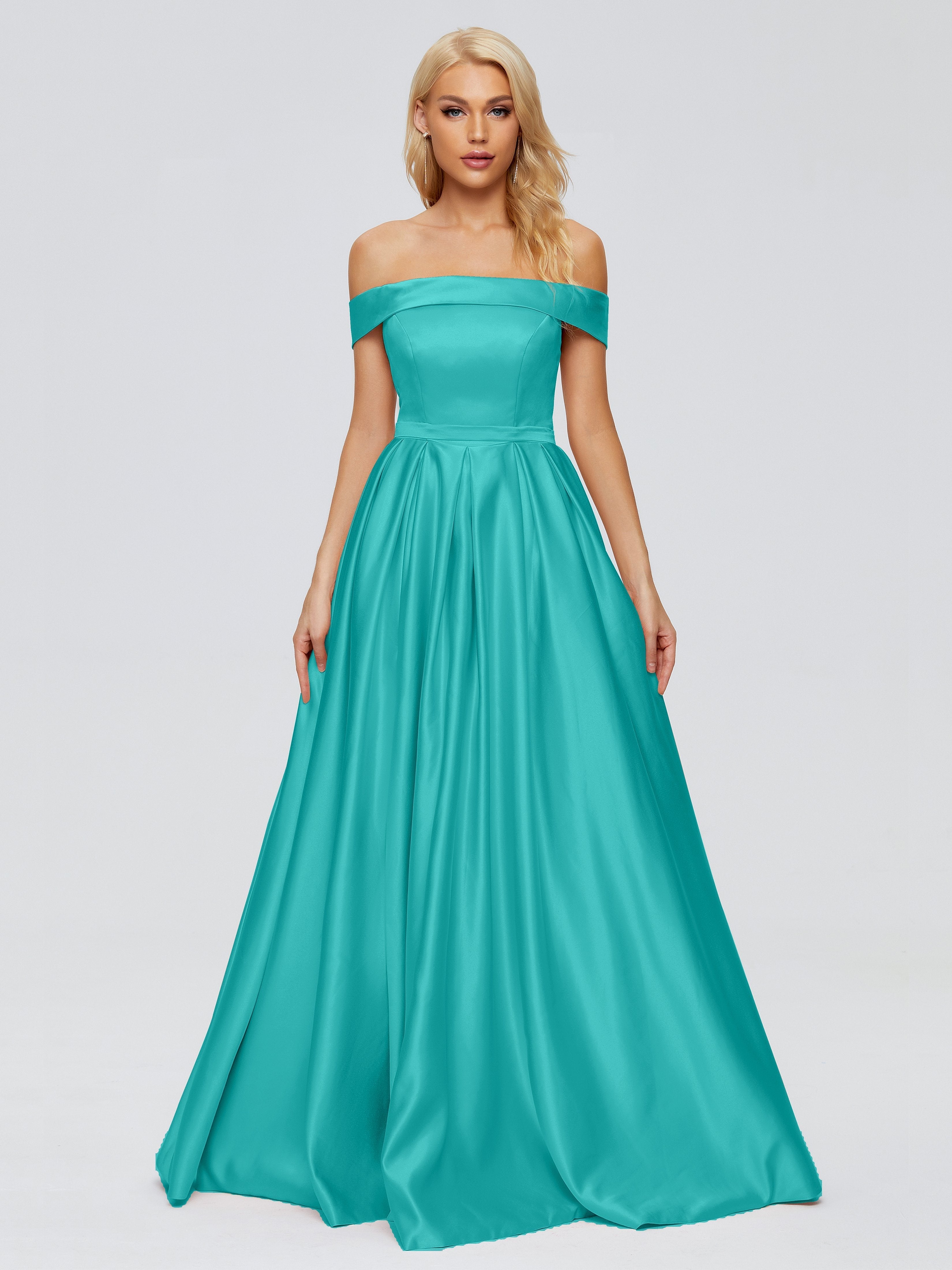 Annabelle Trägerlos Schlitz Satin Partykleid