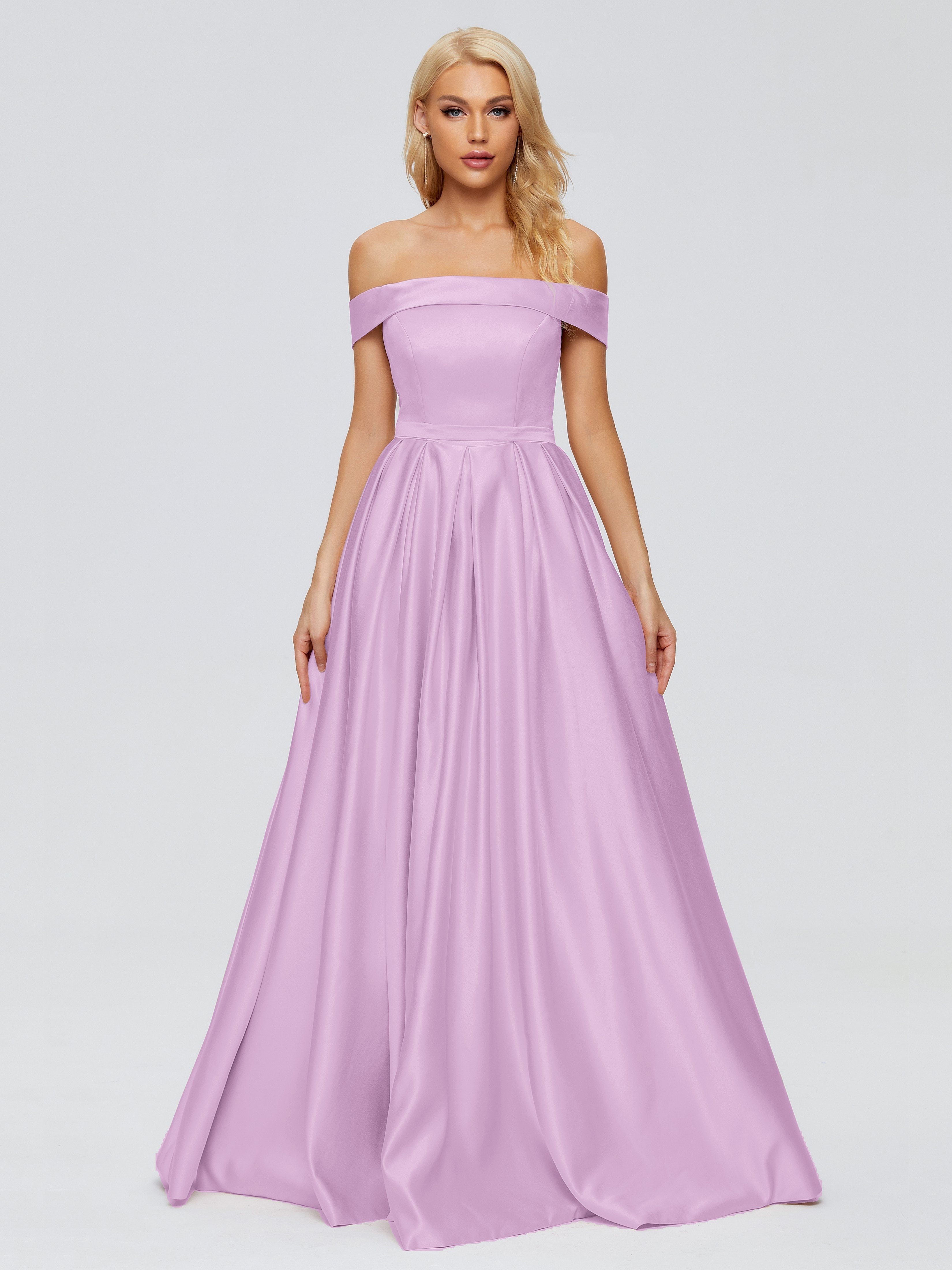 Annabelle Trägerlos Schlitz Satin Partykleid