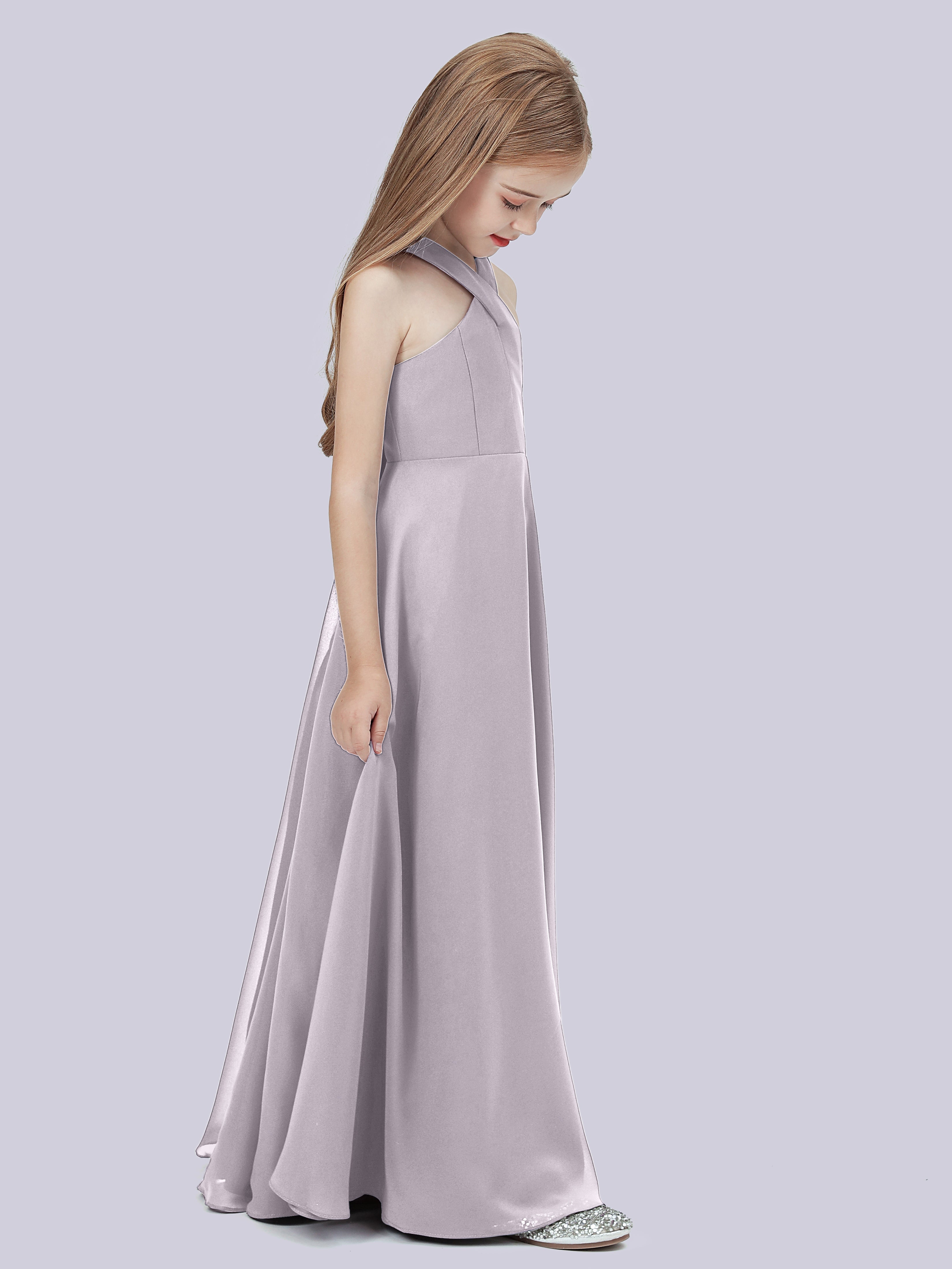 Überkreuztes Chiffon Kleid für Junge Brautjungfern