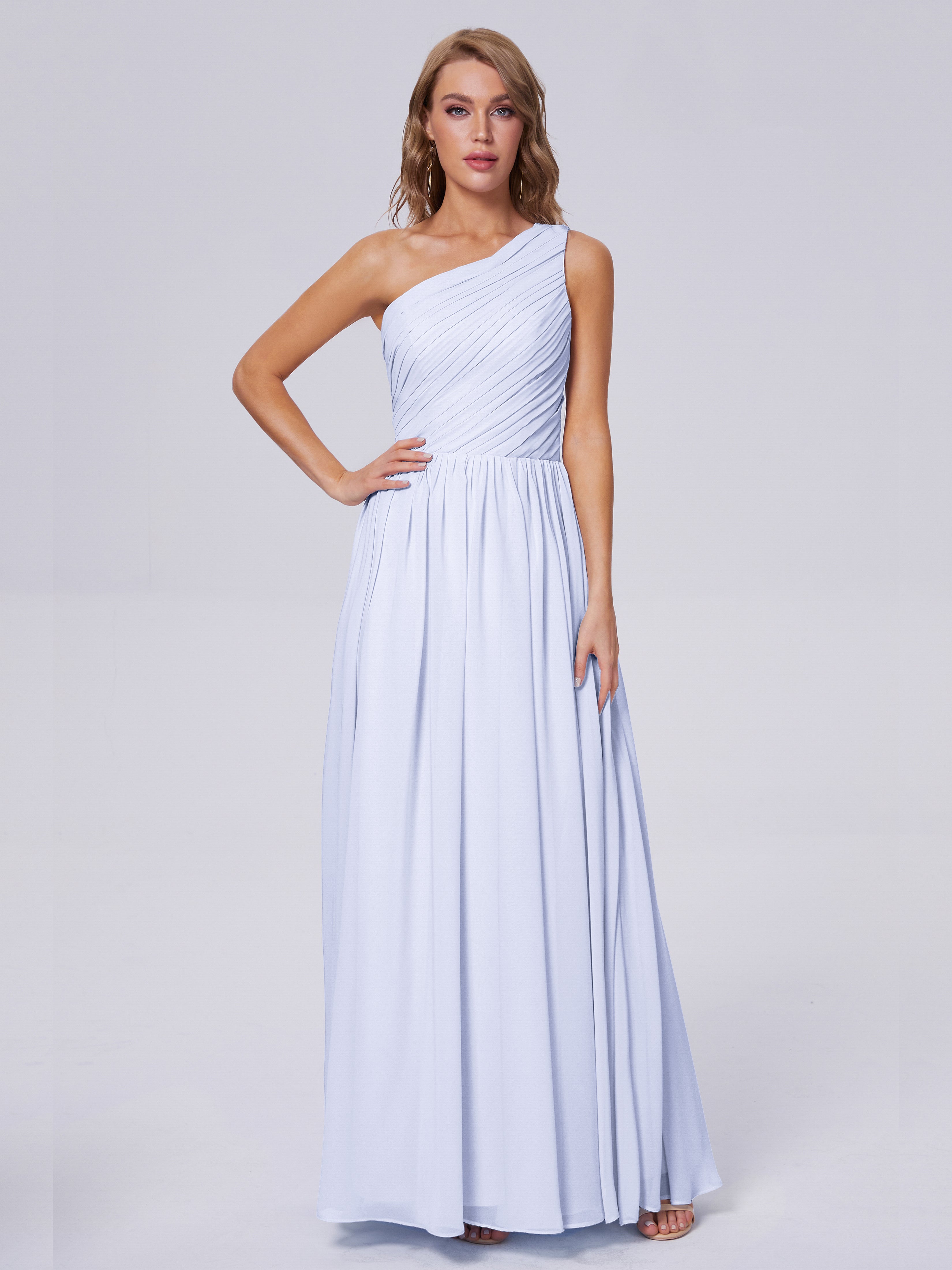 Paige One-Shoulder-Chiffon-Brautjungfernkleider