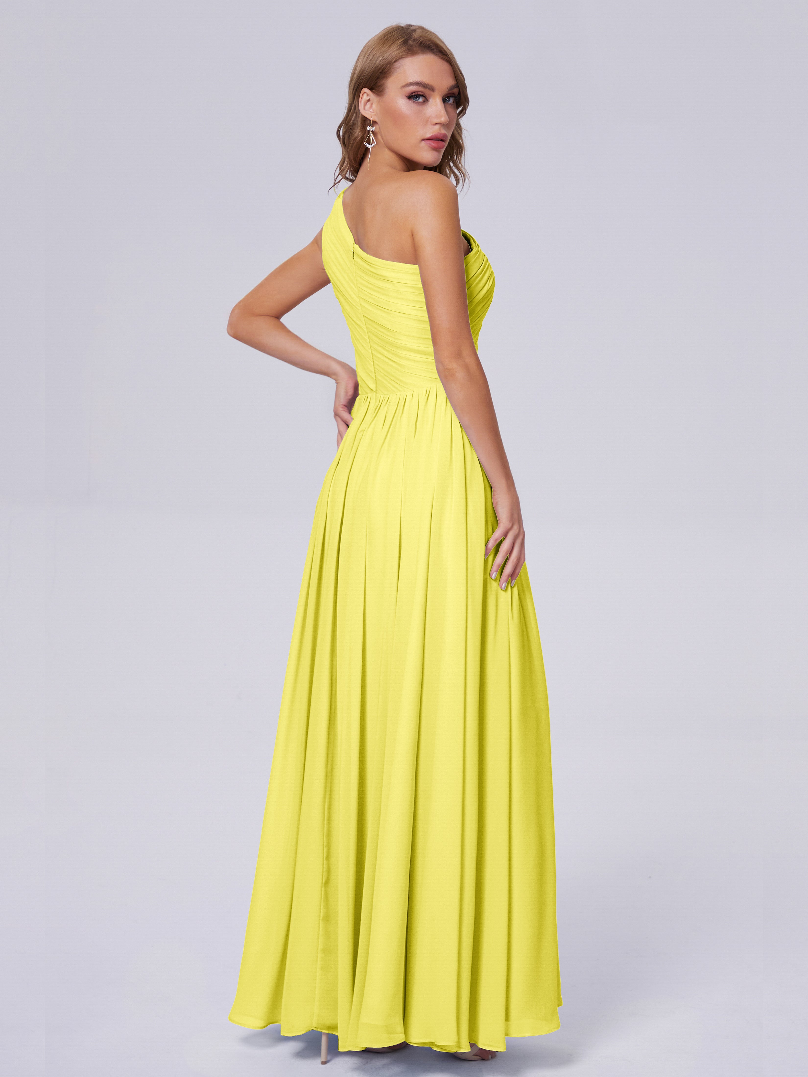 Paige One-Shoulder-Chiffon-Brautjungfernkleider