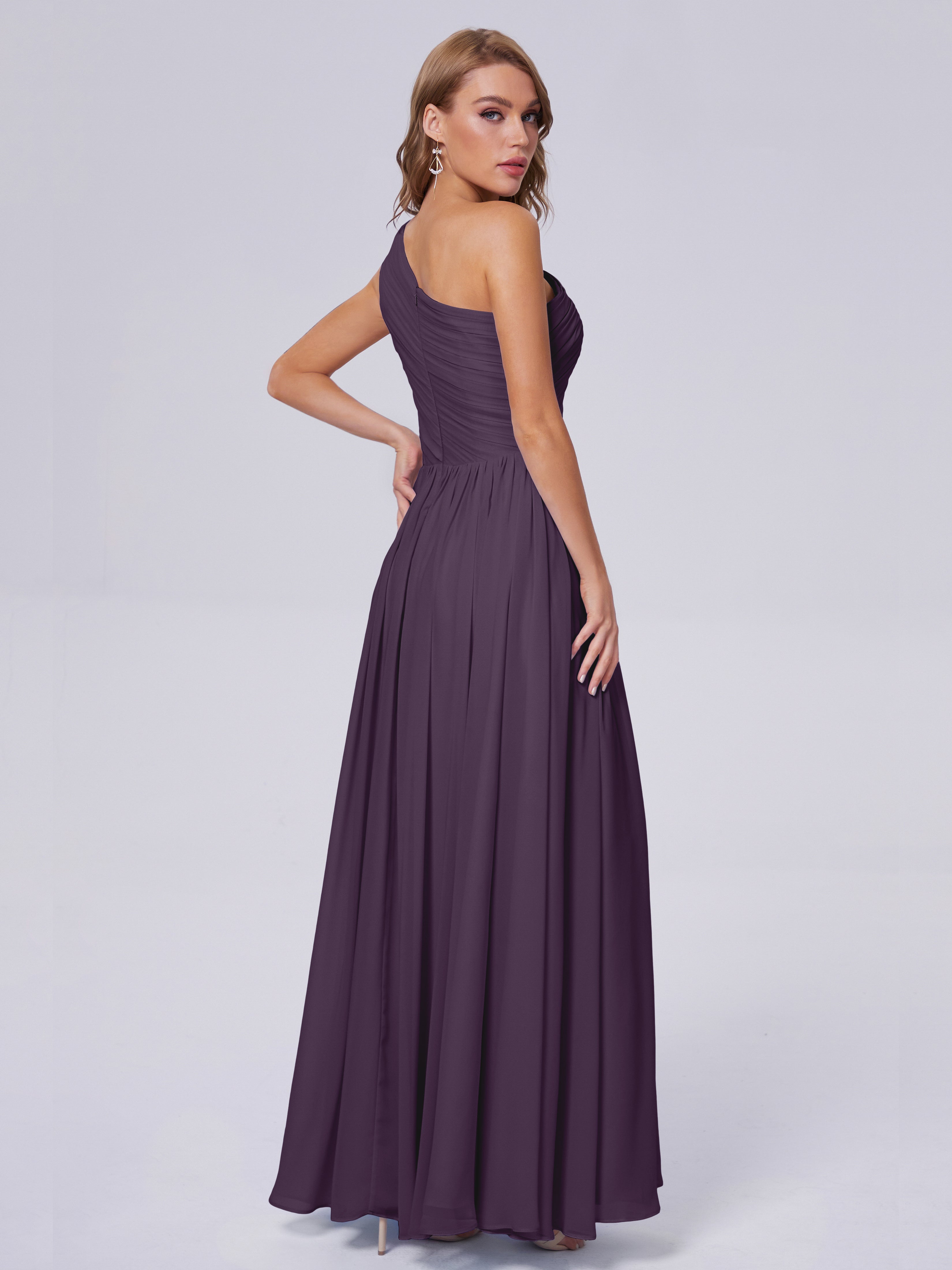 Paige One-Shoulder-Chiffon-Brautjungfernkleider