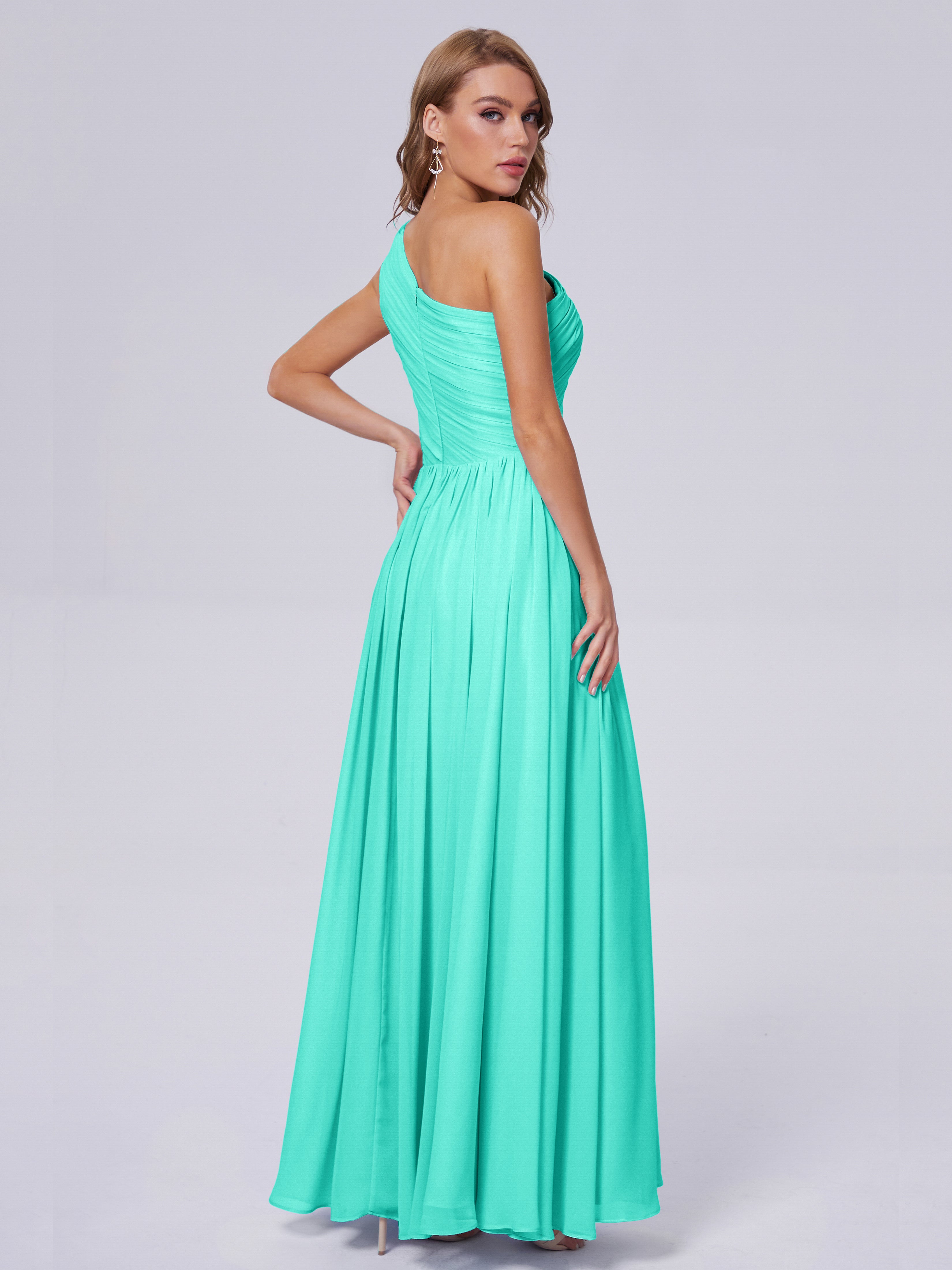 Paige One-Shoulder-Chiffon-Brautjungfernkleider