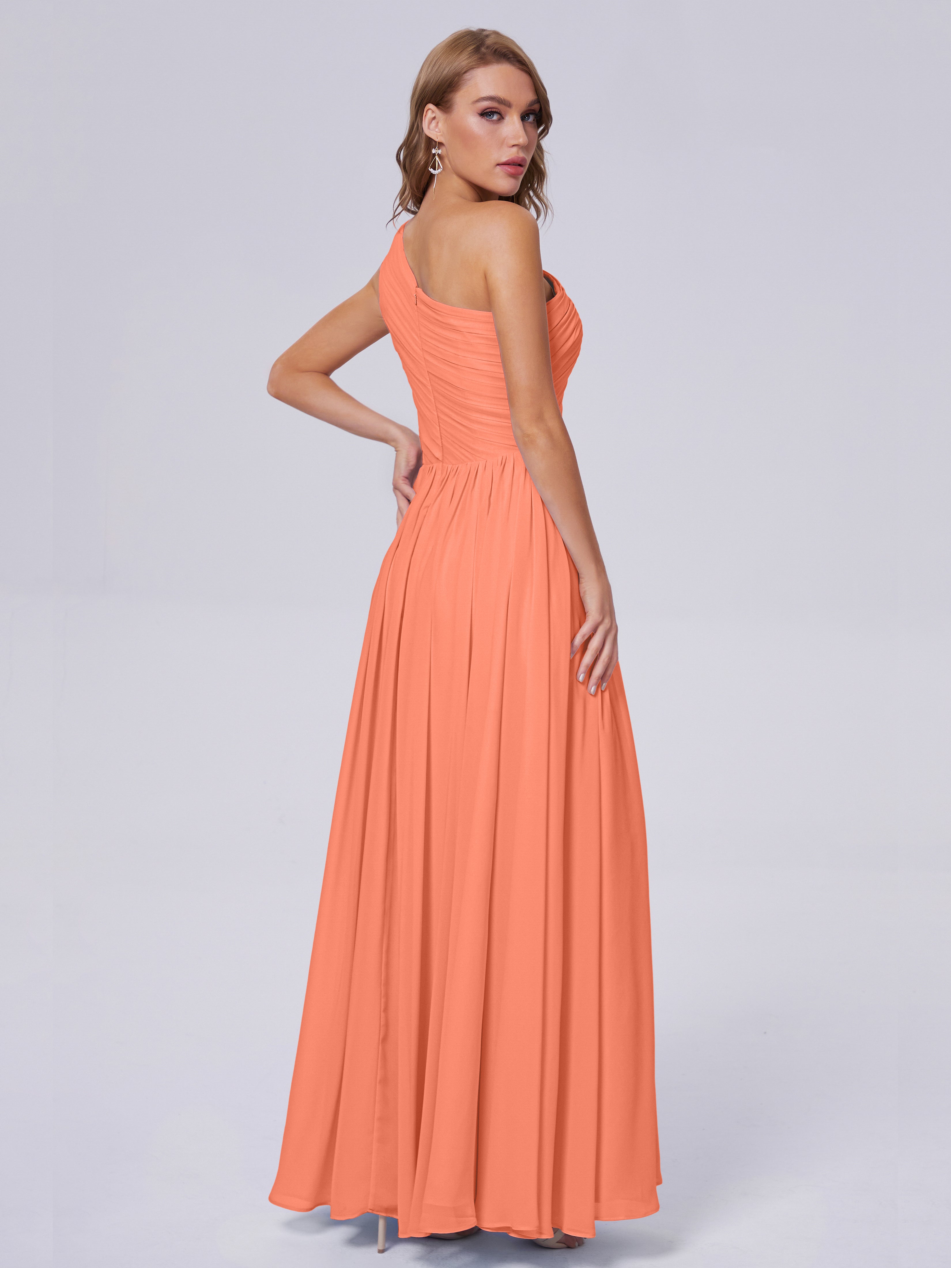 Paige One-Shoulder-Chiffon-Brautjungfernkleider