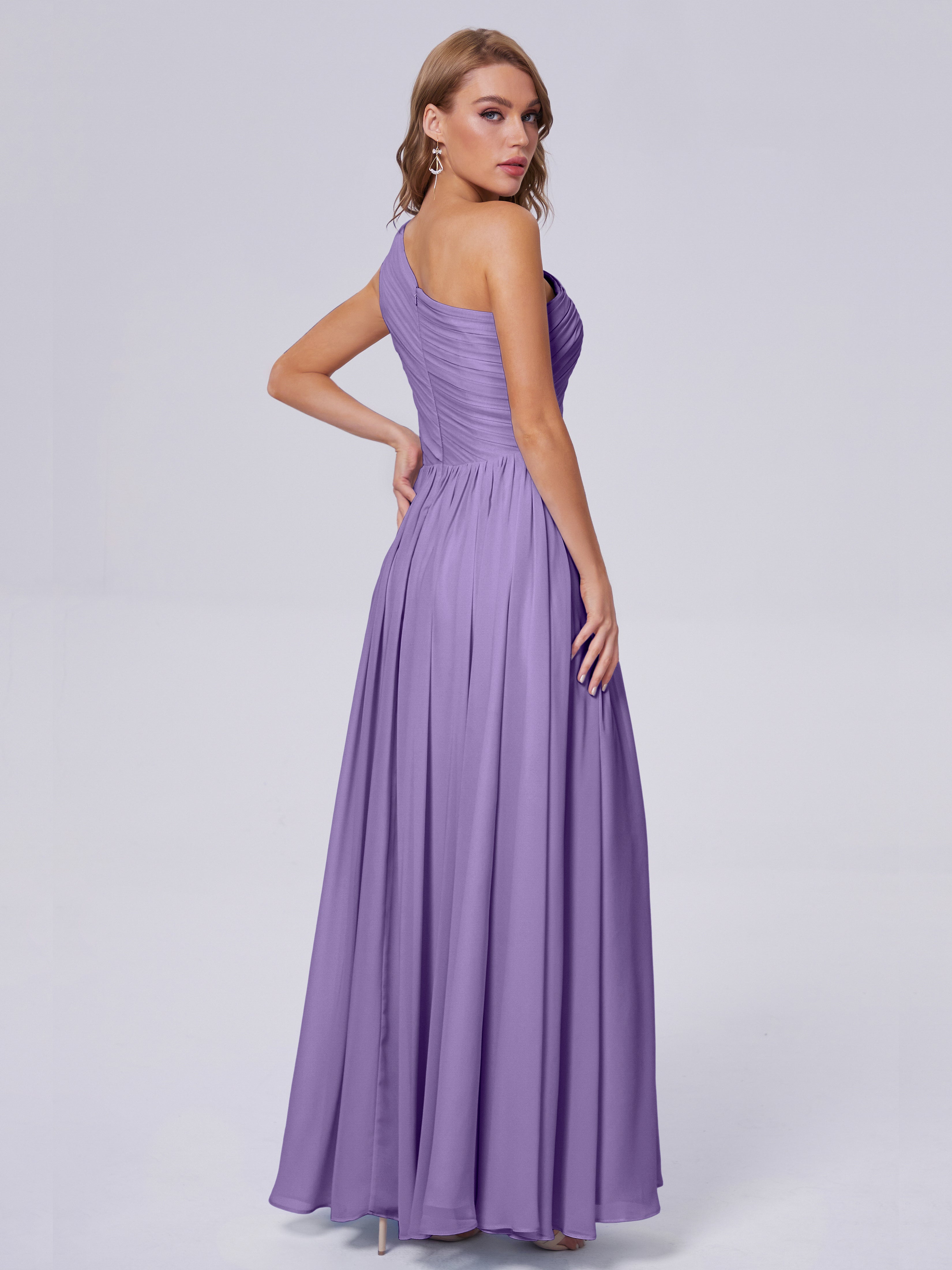 Paige One-Shoulder-Chiffon-Brautjungfernkleider