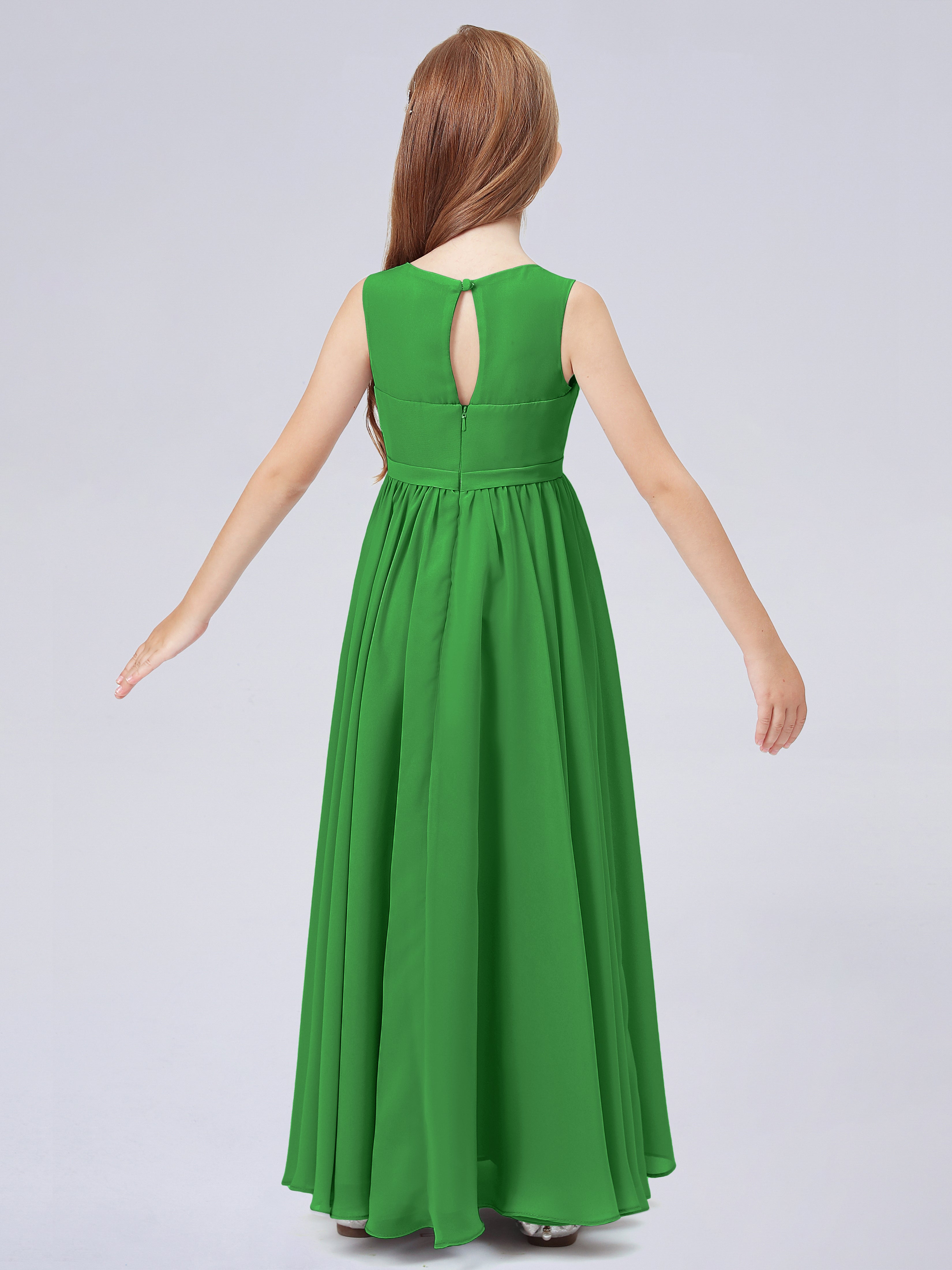 Ärmelloses Chiffon Kleid für Junge Brautjungfern