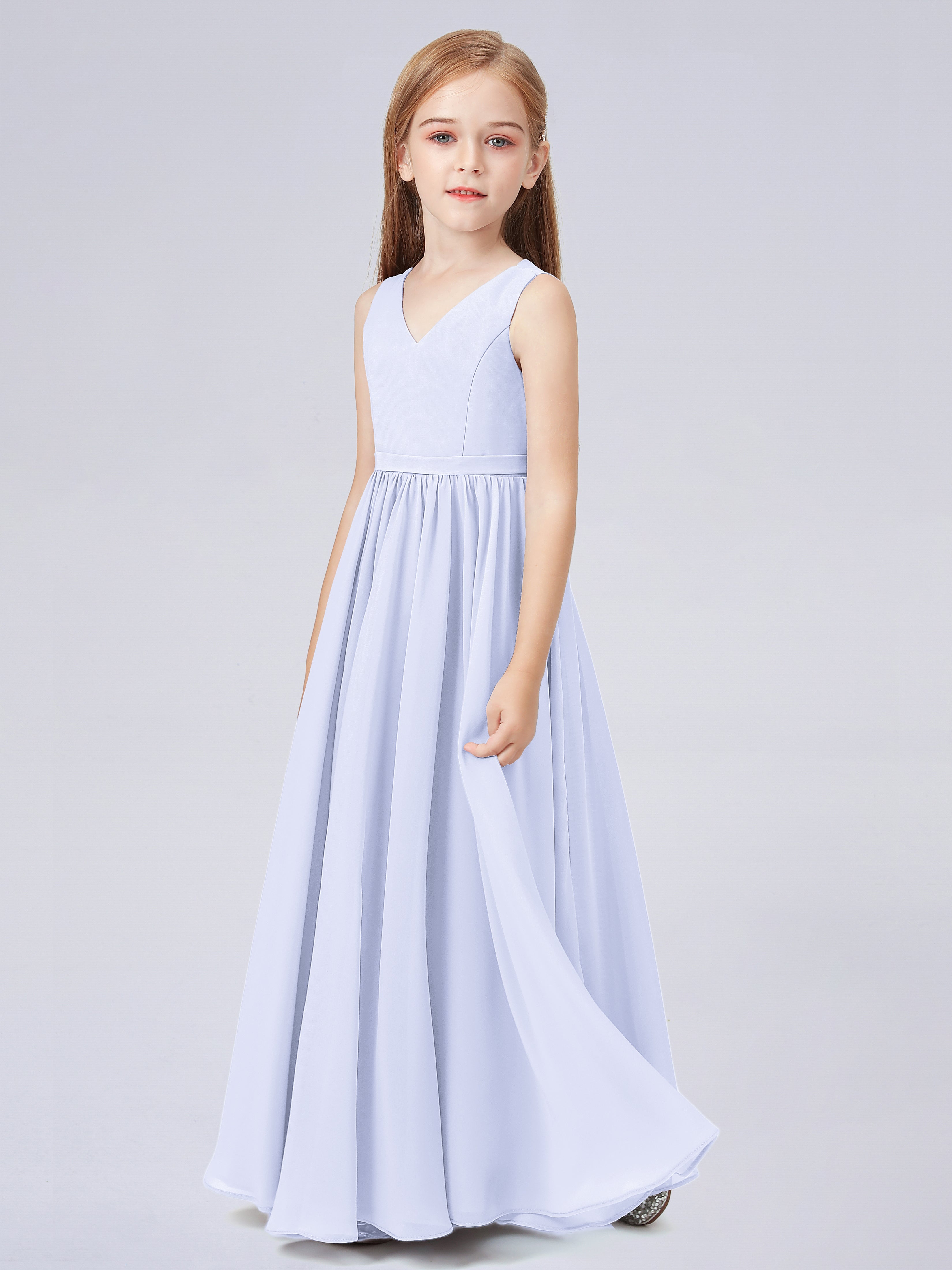 Ärmelloses Chiffon Kleid für Junge Brautjungfern