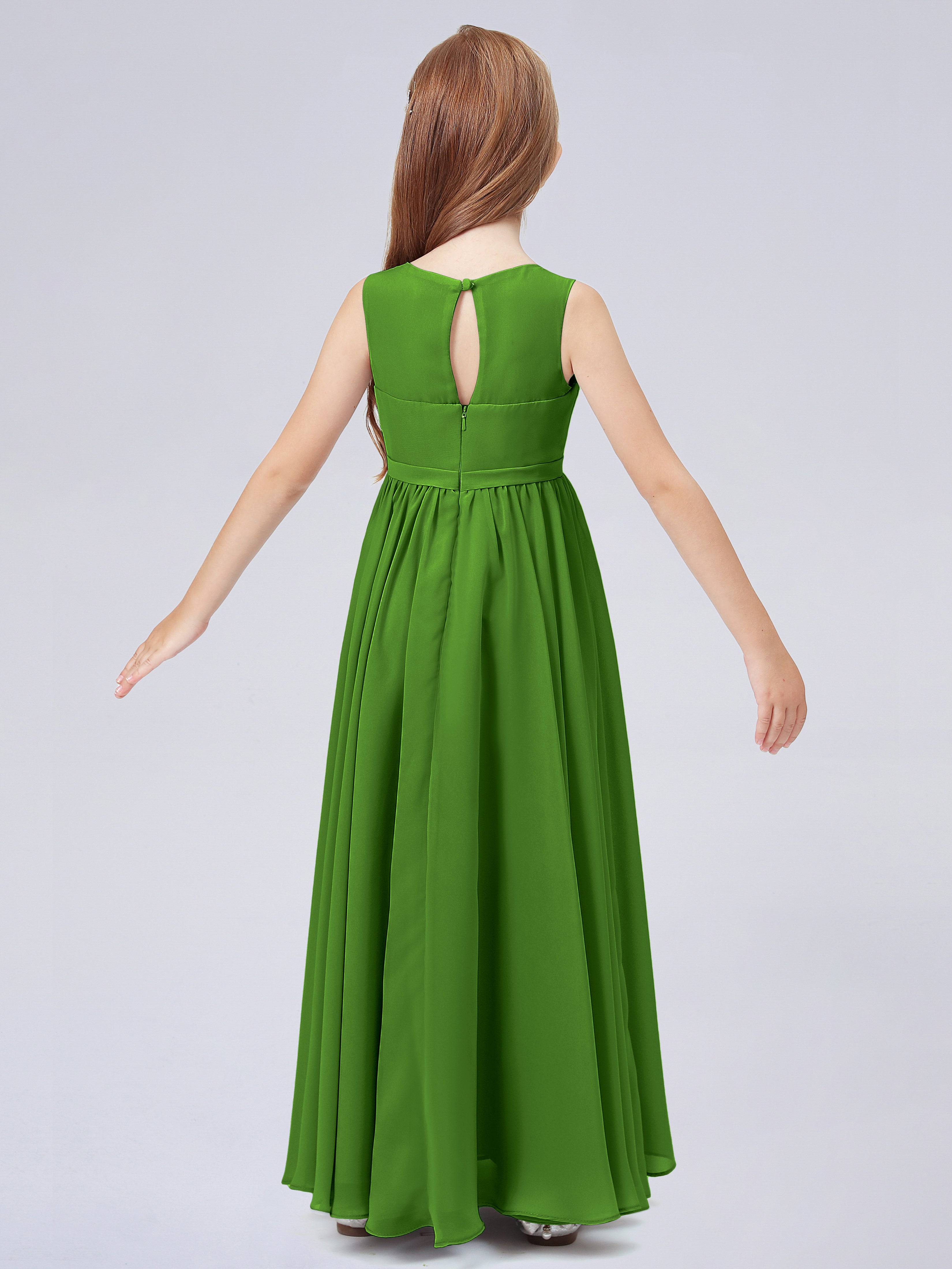 Ärmelloses Chiffon Kleid für Junge Brautjungfern