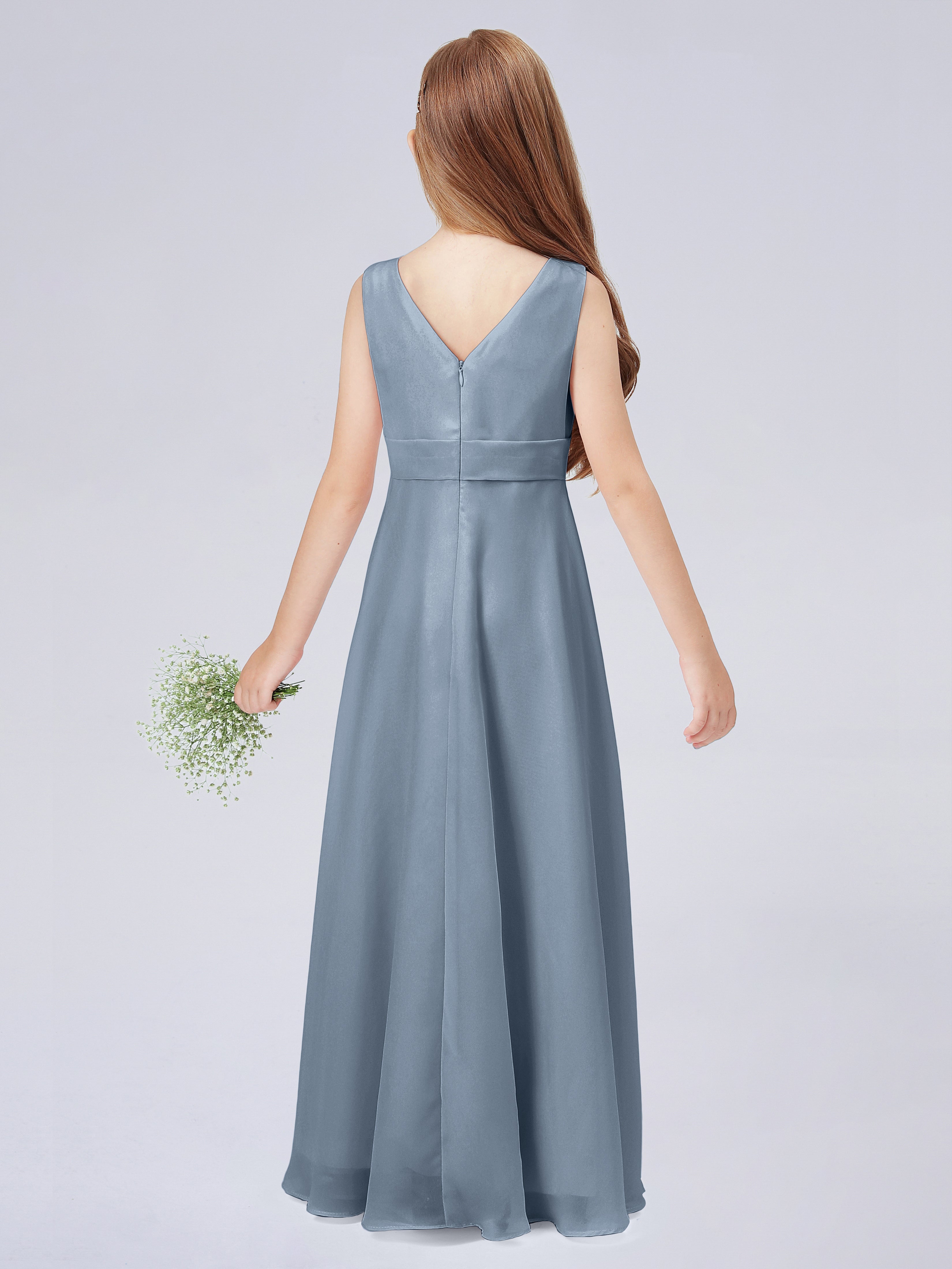 Trägerkleid für Junge Brautjungfern mit Cascade