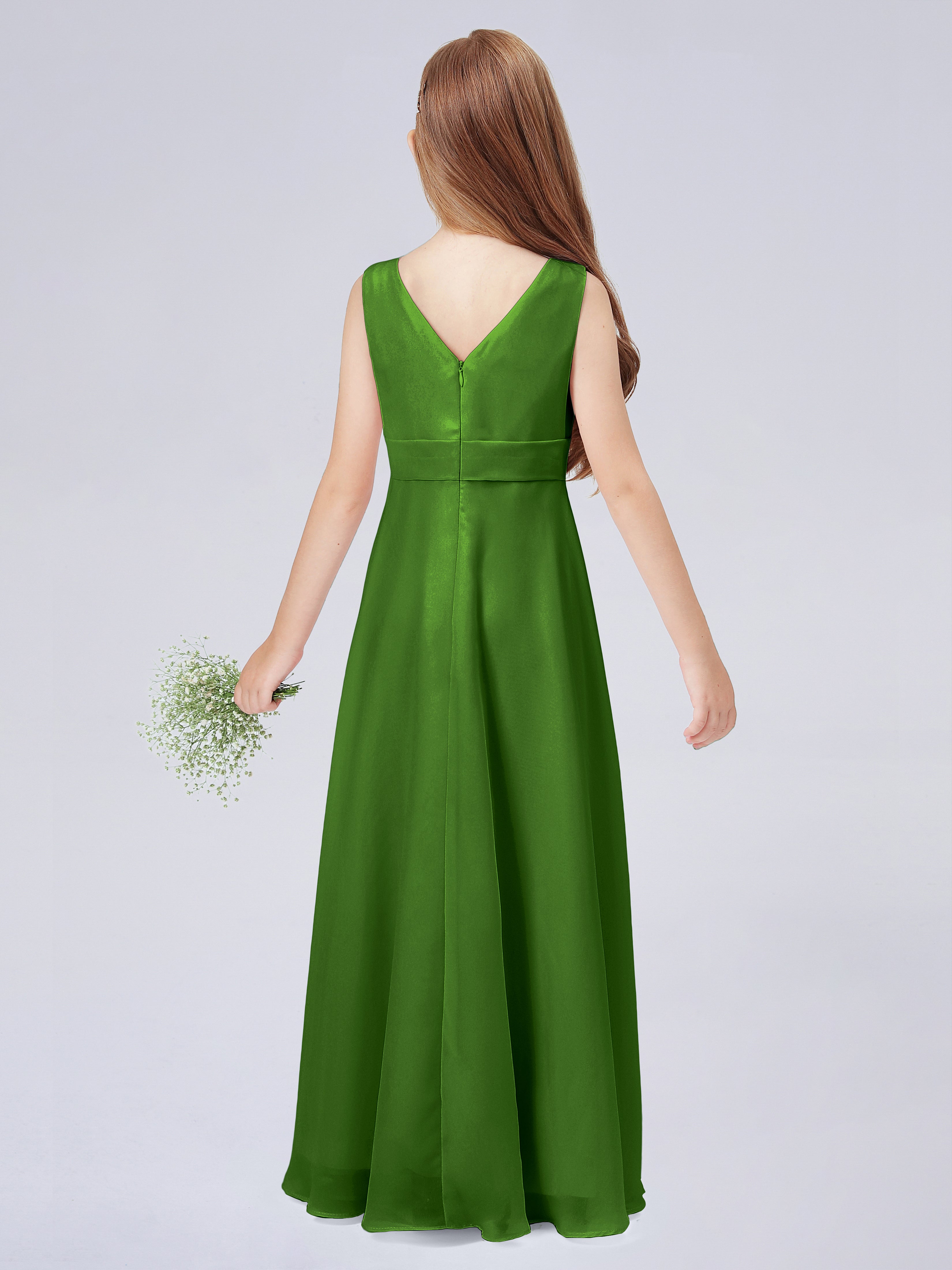 Trägerkleid für Junge Brautjungfern mit Cascade