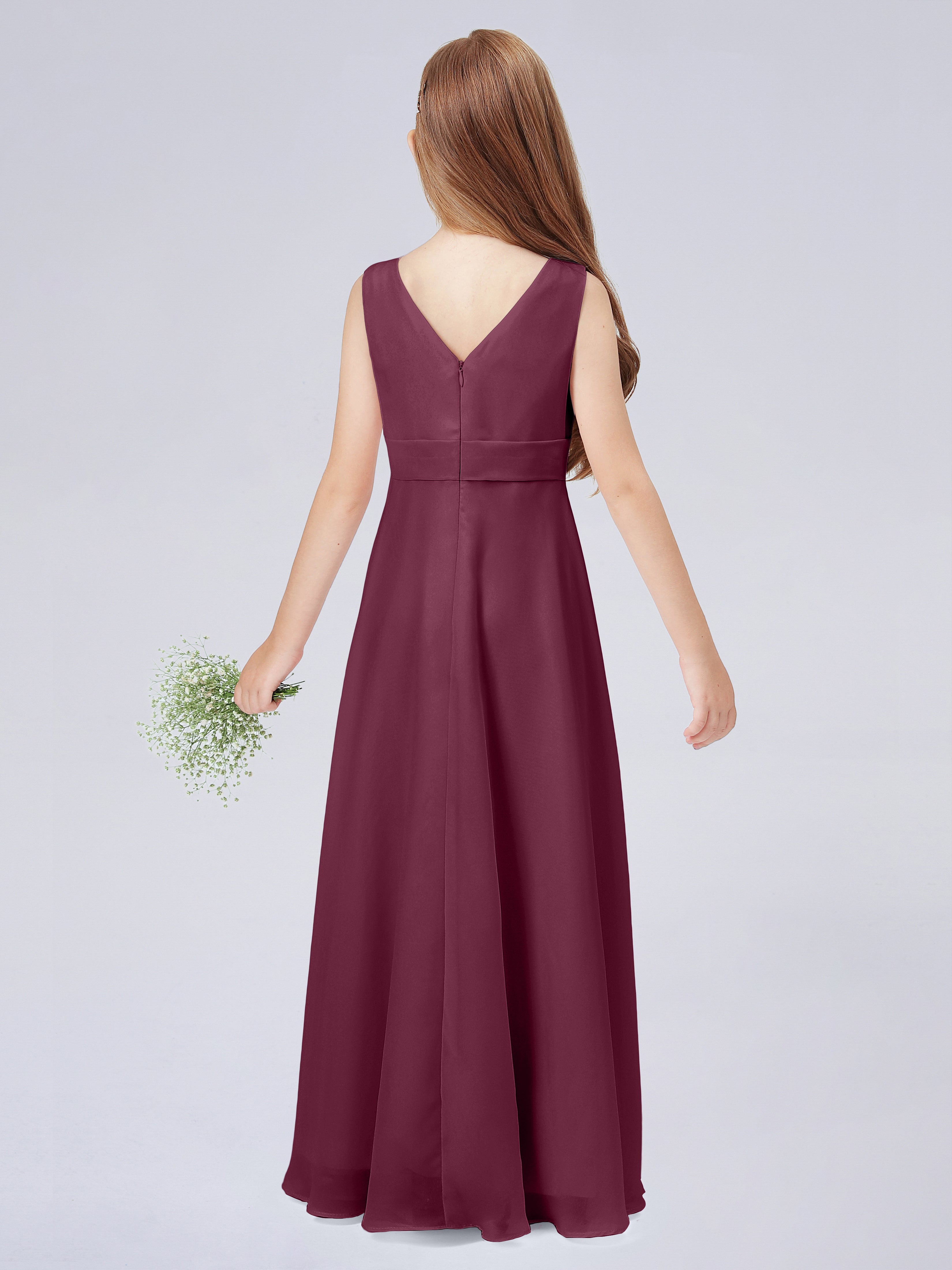 Trägerkleid für Junge Brautjungfern mit Cascade