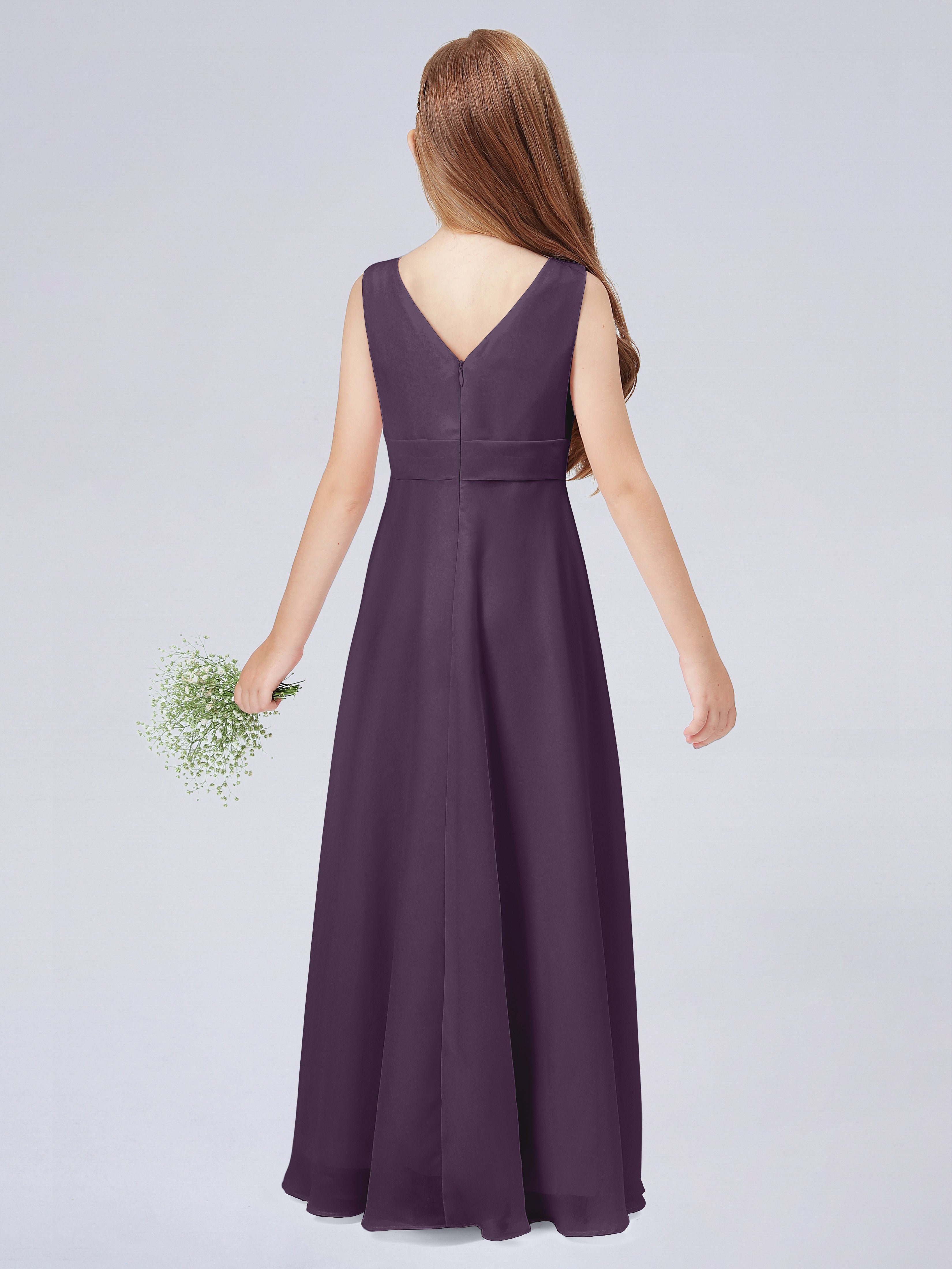 Trägerkleid für Junge Brautjungfern mit Cascade