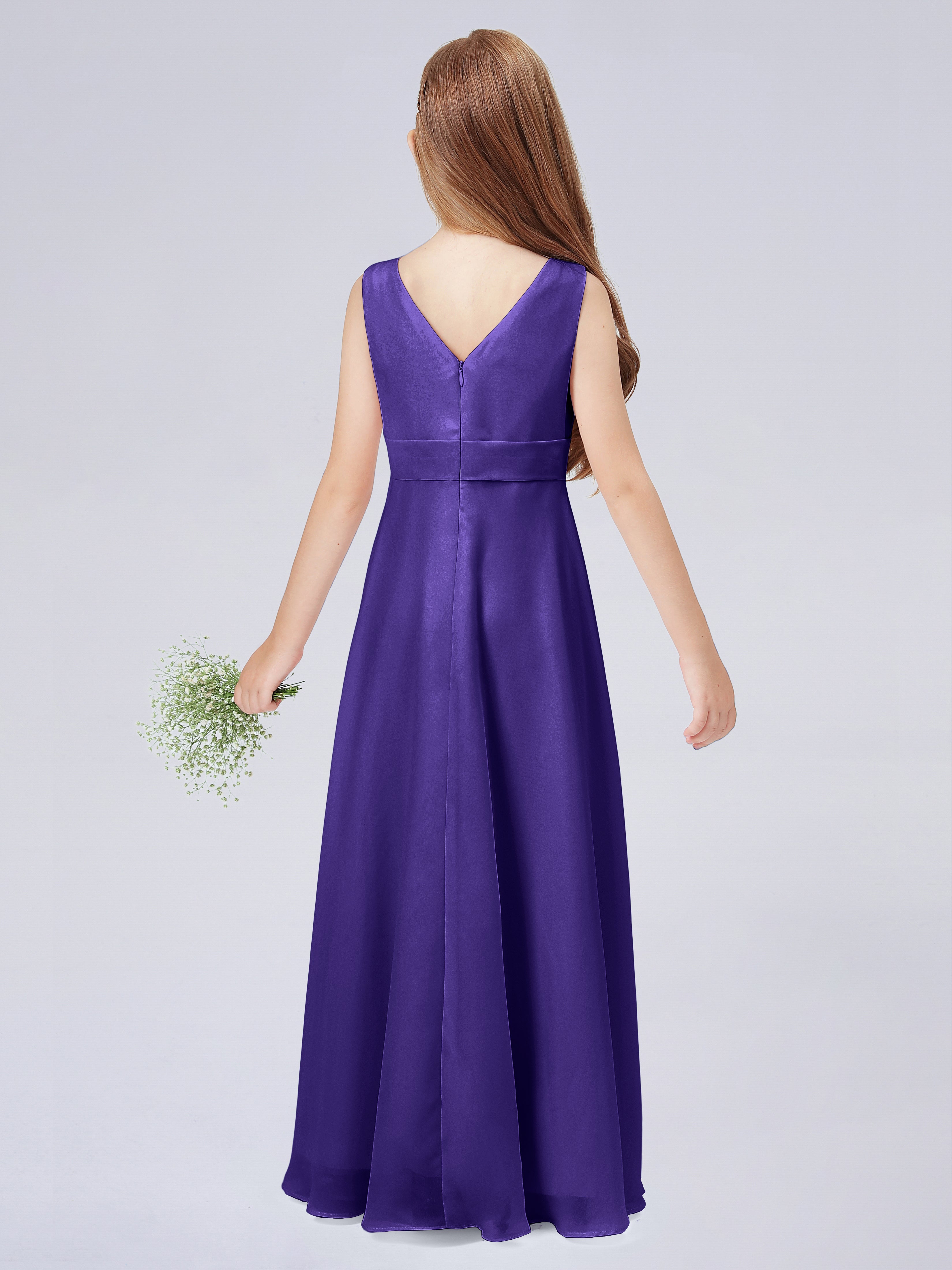 Trägerkleid für Junge Brautjungfern mit Cascade