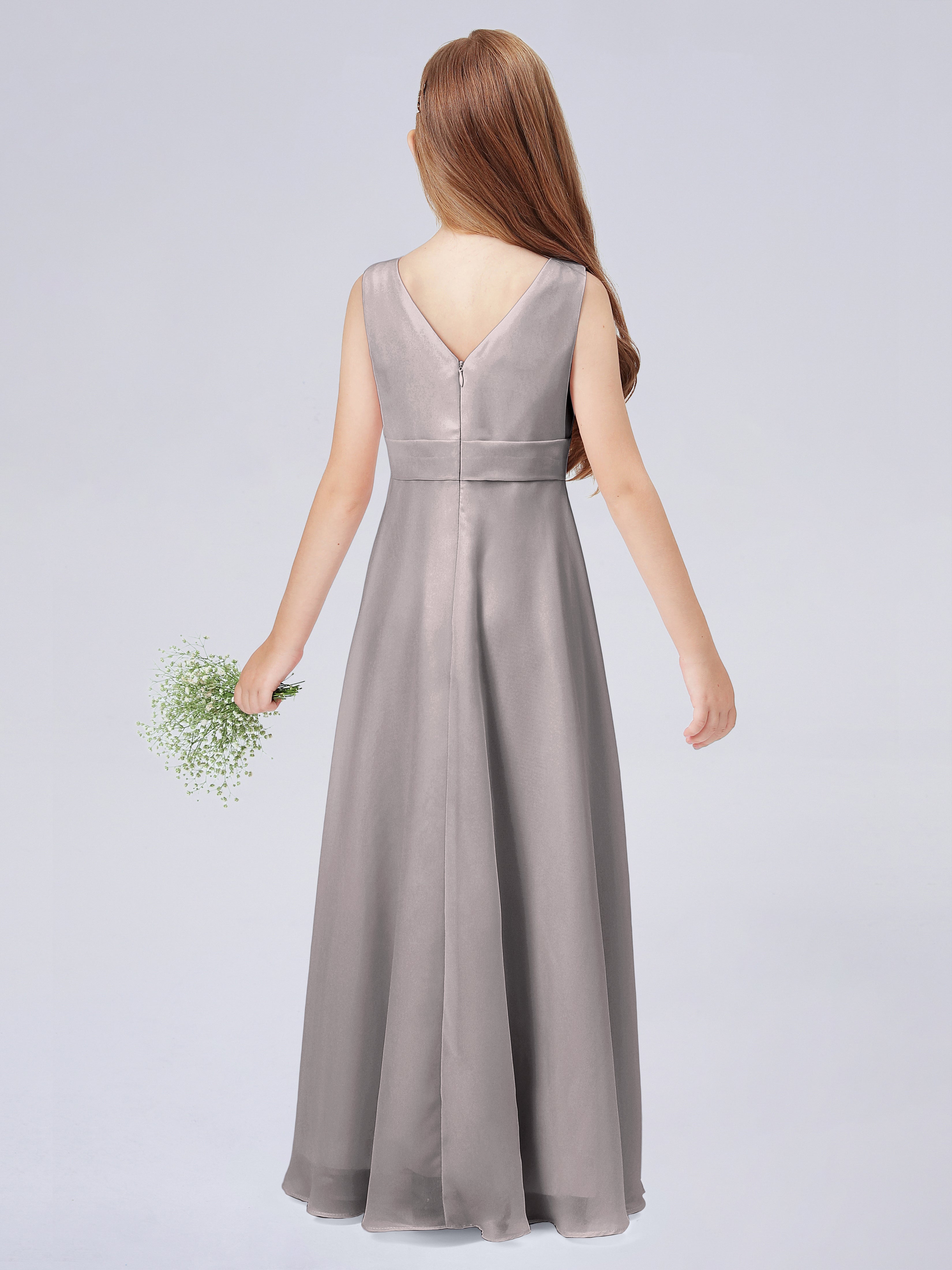 Trägerkleid für Junge Brautjungfern mit Cascade