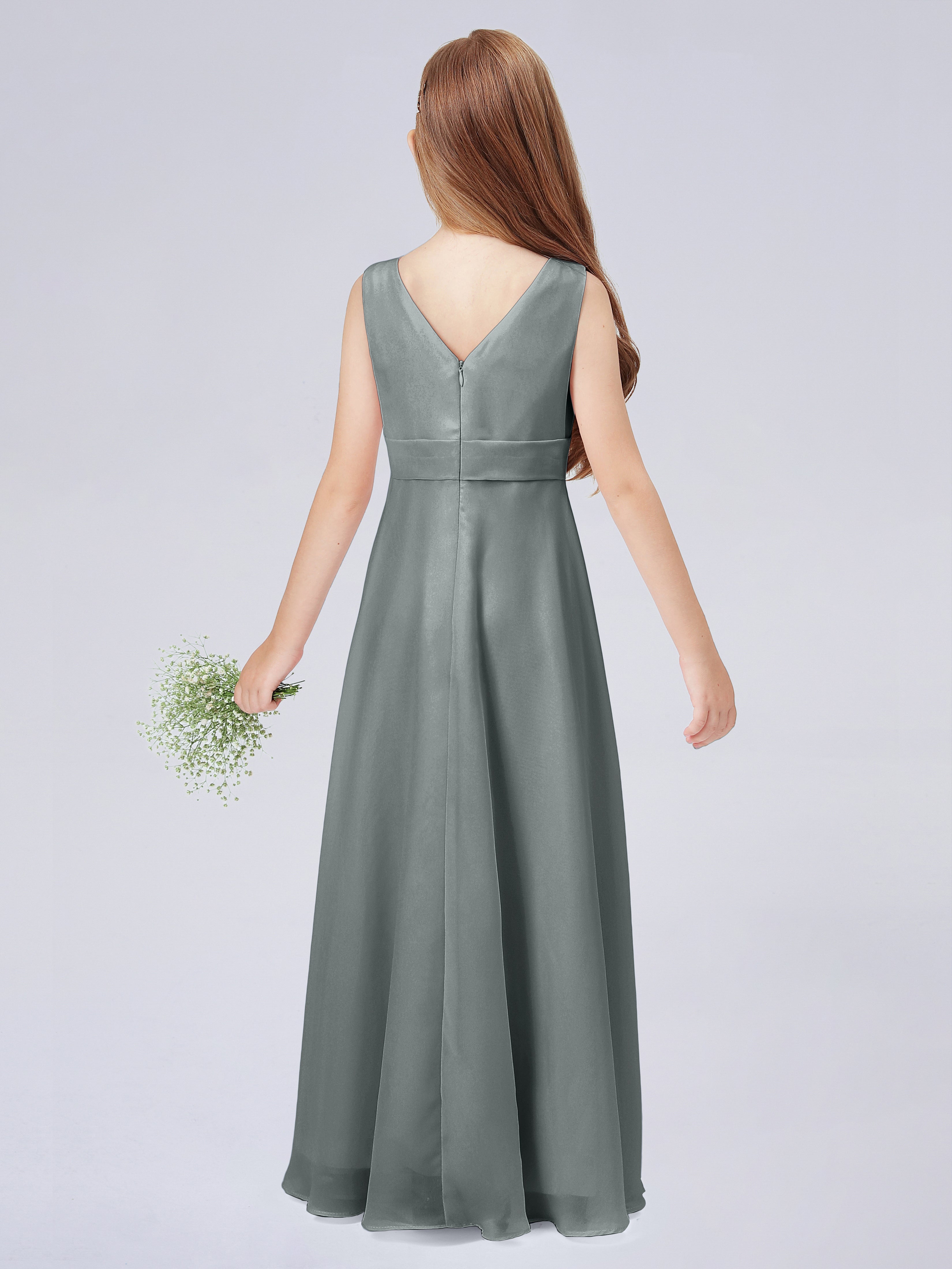 Trägerkleid für Junge Brautjungfern mit Cascade