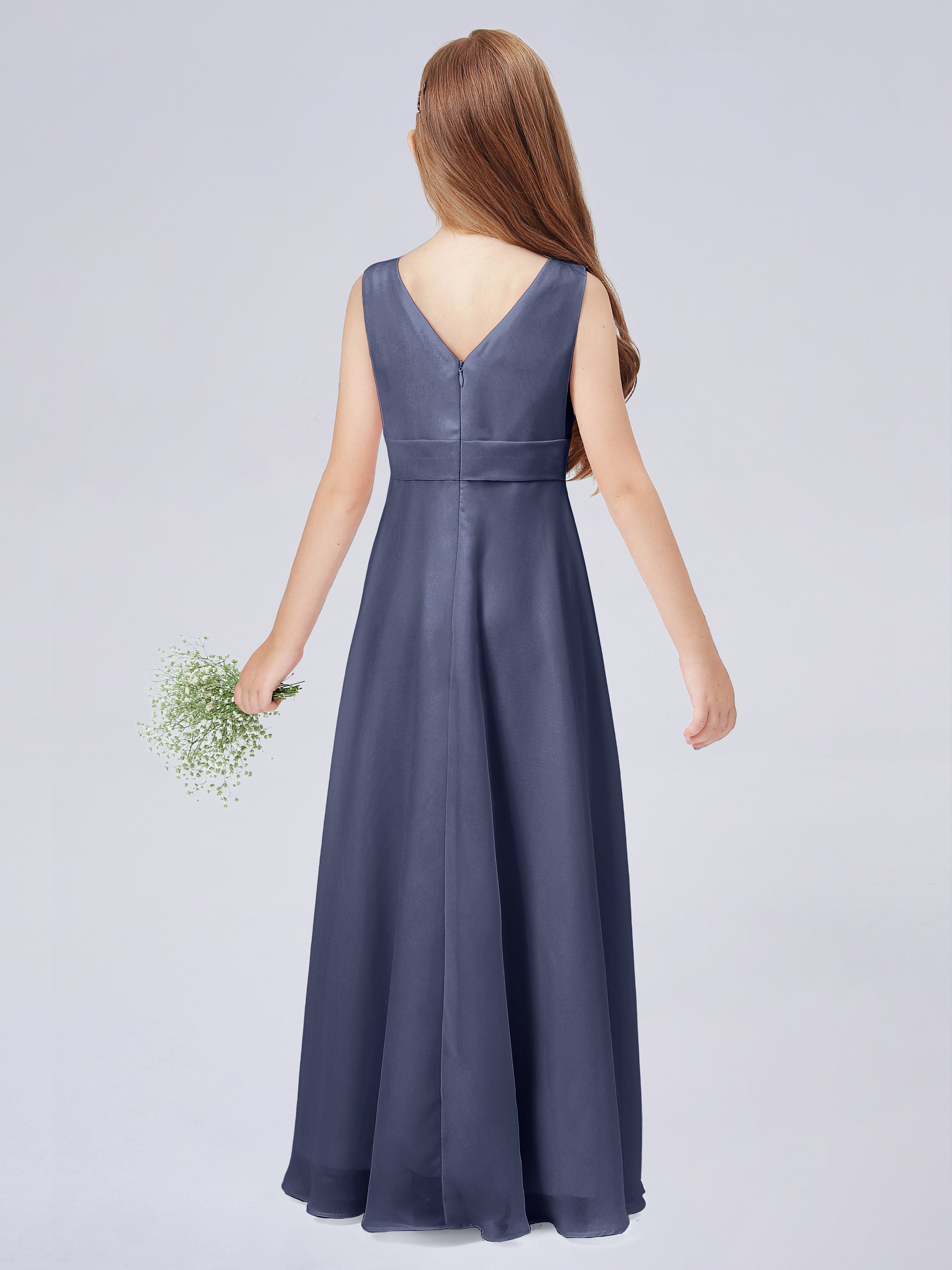 Trägerkleid für Junge Brautjungfern mit Cascade