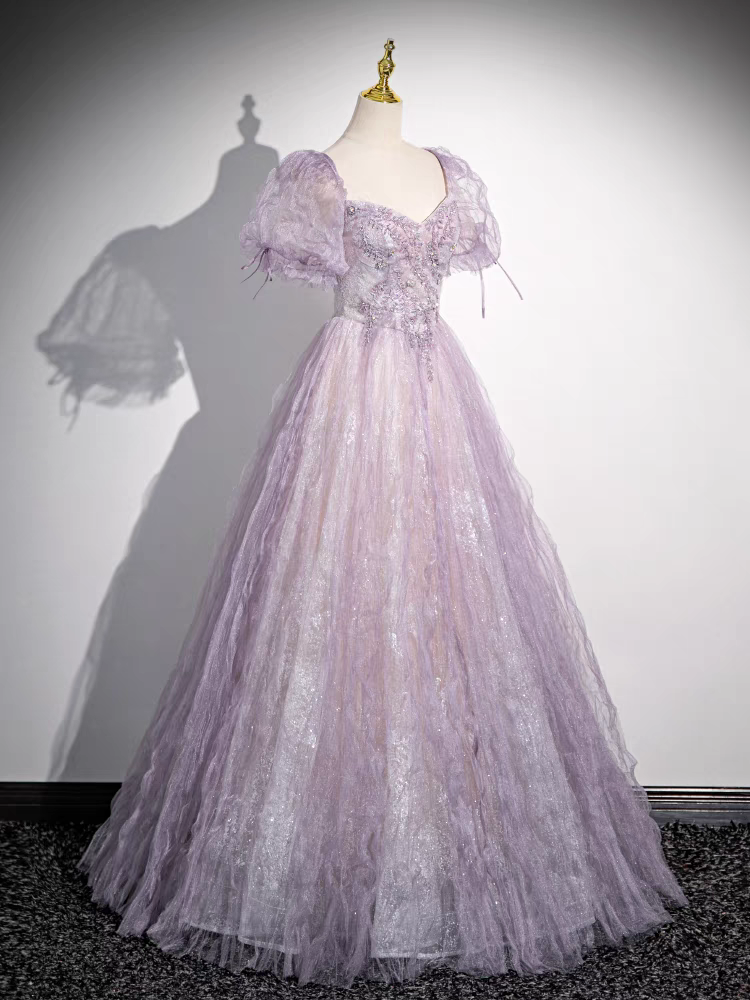 V-Ausschnitt Bodenlang Bodenlang Quinceanera Kleid